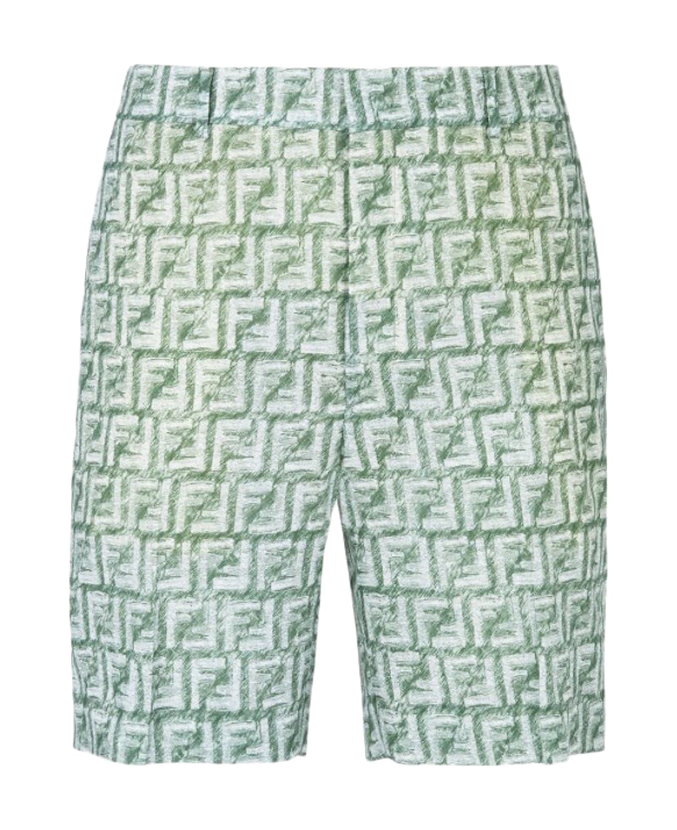 Fendi Short Trousers Shorts Li Fringed Print Ff - Mtq Filirrea