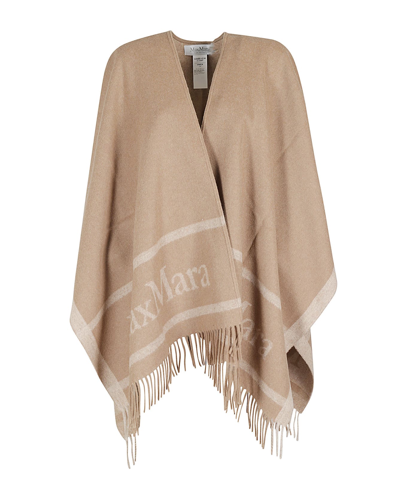 Max Mara Hilde Logo Cape - Camel