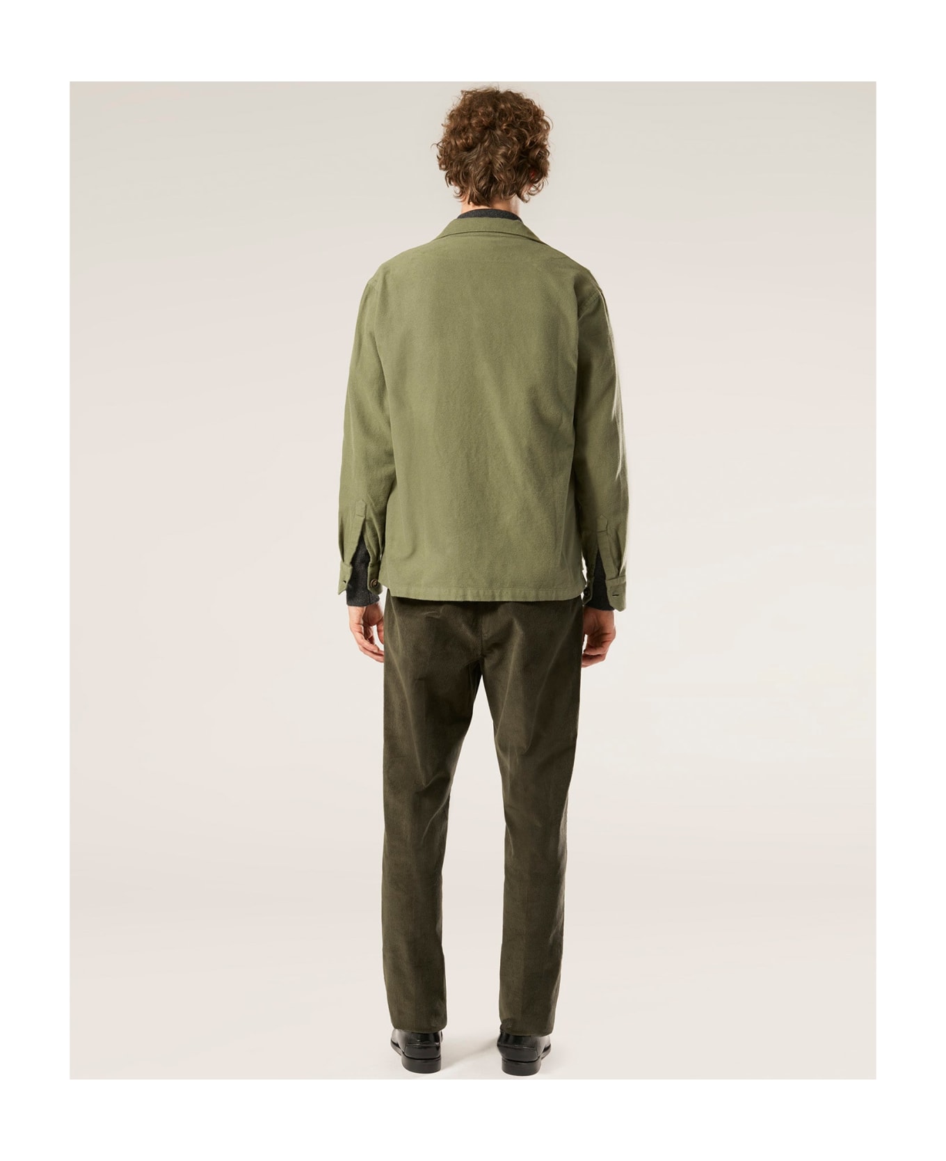 doppiaa Aabba Green Cotton Overshirt