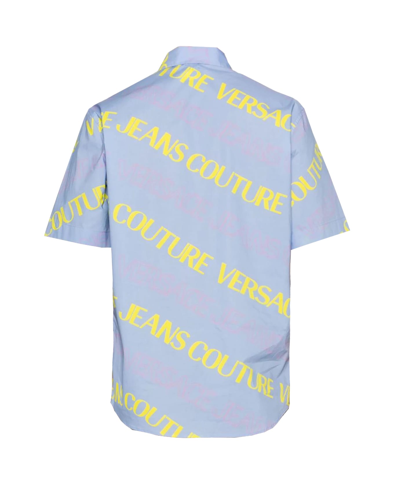 Versace Jeans Couture Short Sleeves All Over Shirt - Cerulean