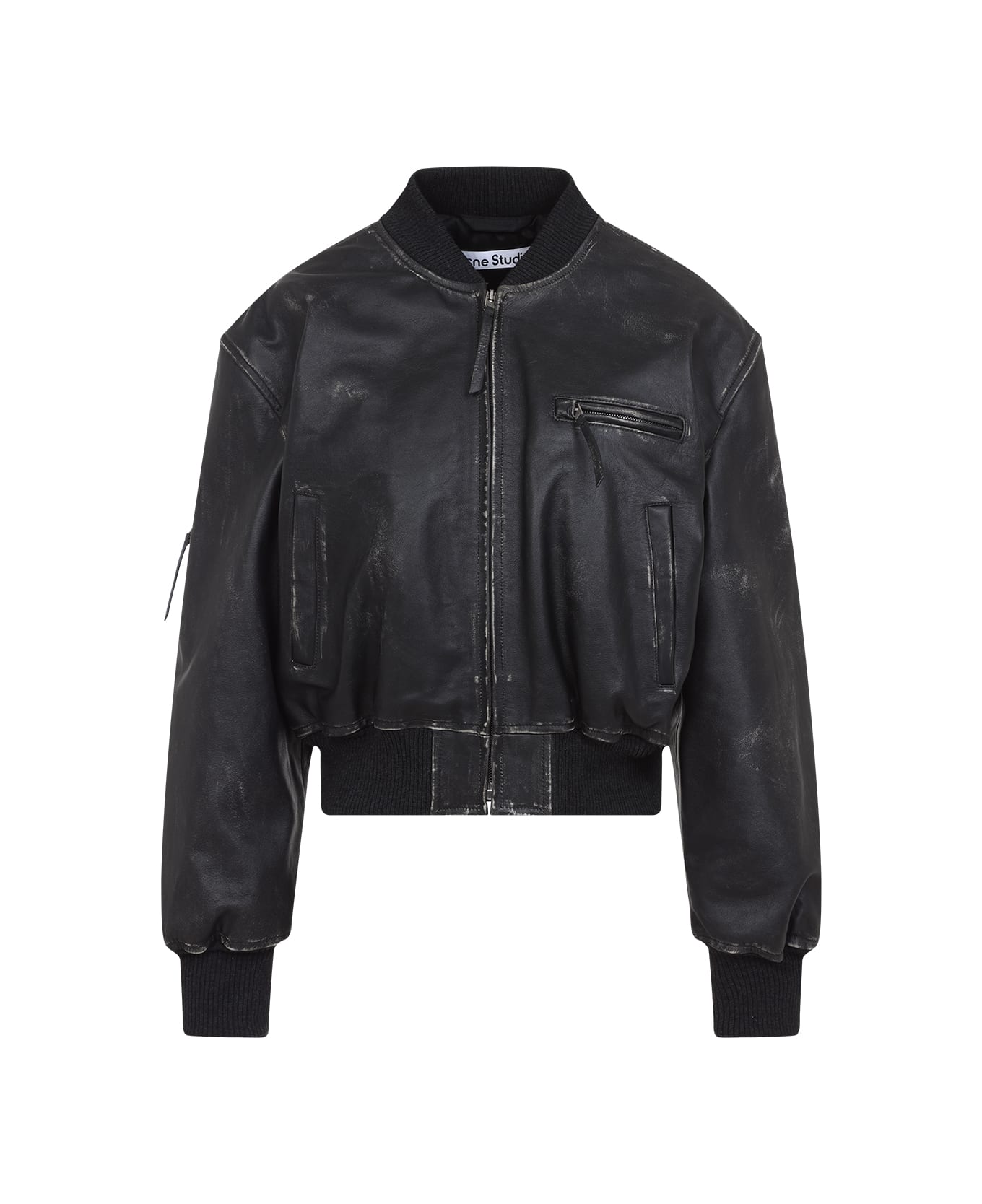 Acne Studios Leather Jacket - Chf Vintage Black