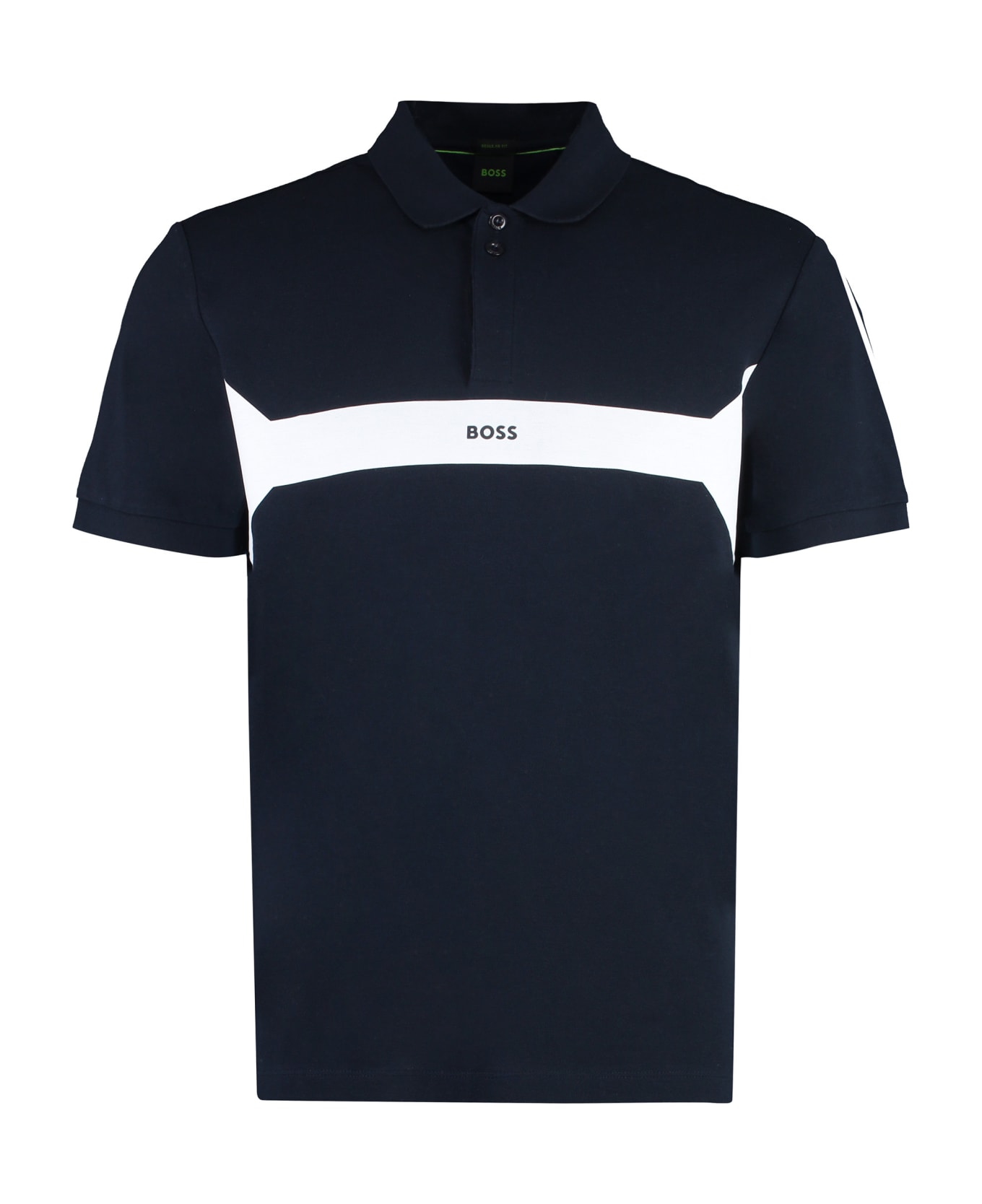 Hugo Boss Short Sleeve Cotton Polo Shirt - blue