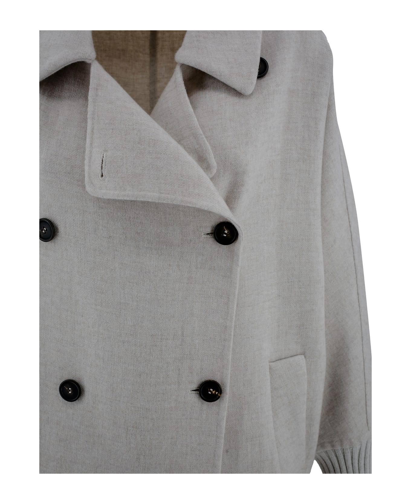 Brunello Cucinelli Double-breasted Coat - Beige