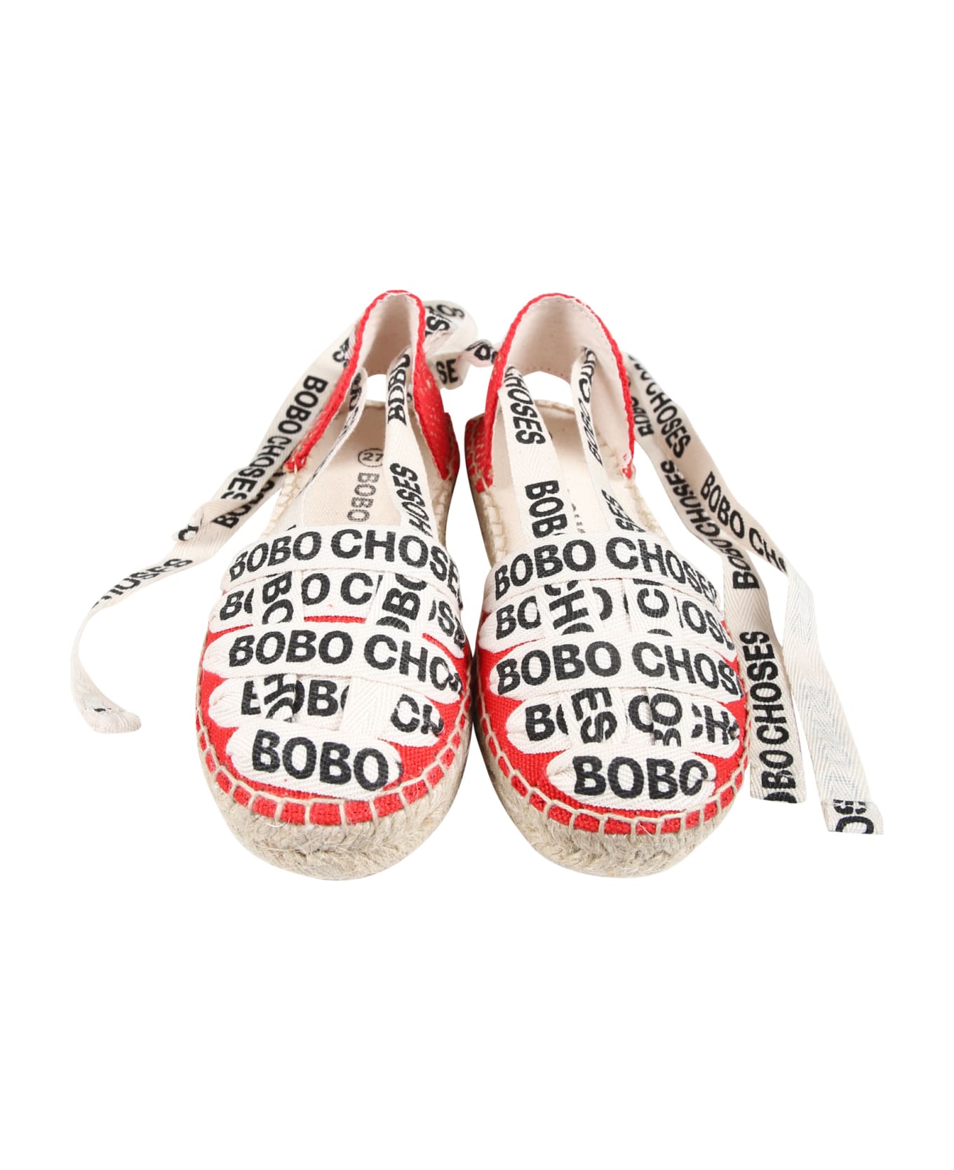 Bobo Choses Red Espadrilles For Girl With Logo - Red シューズ