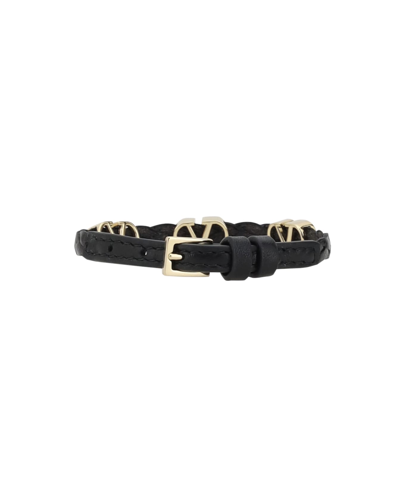 Valentino Garavani Leather Bracelet - Black