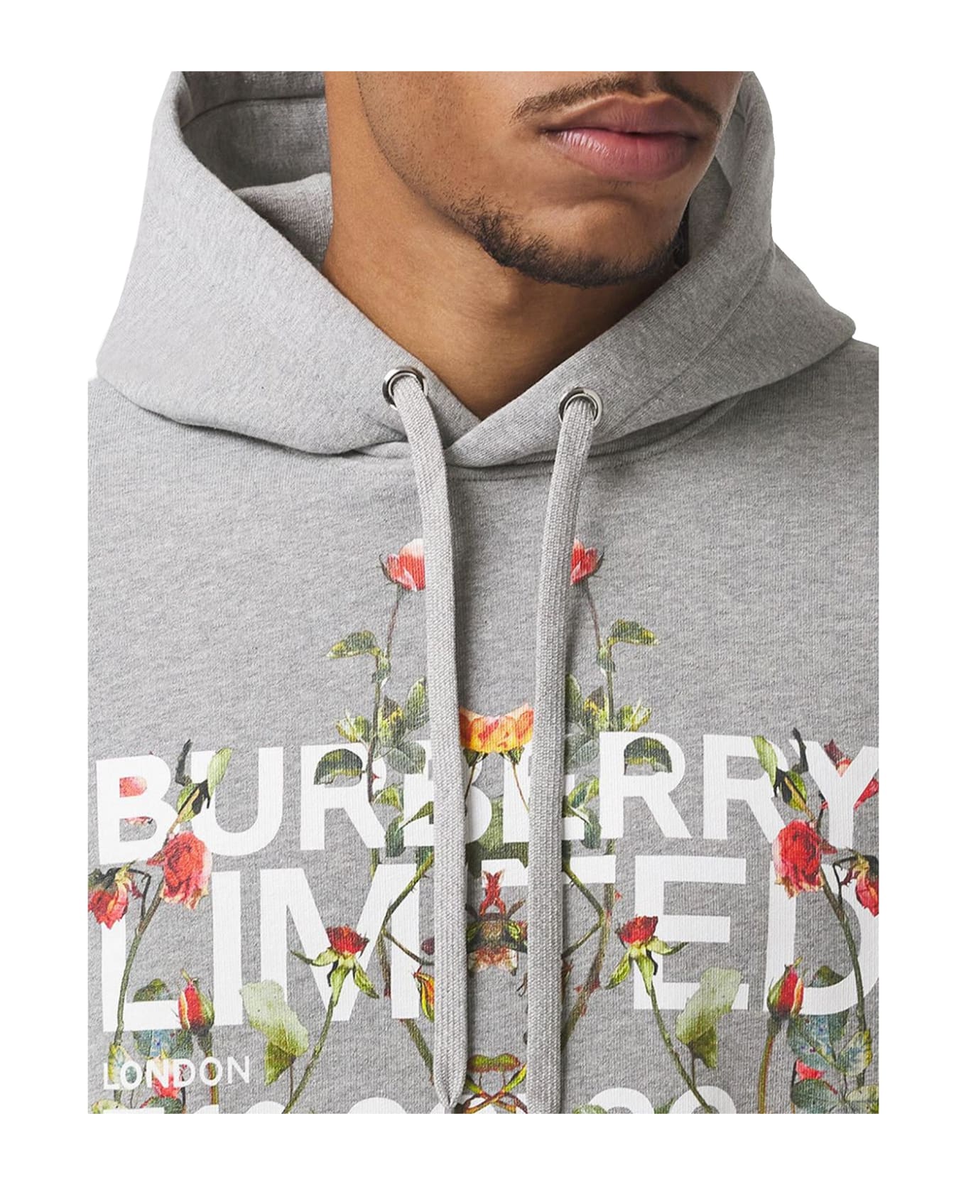 Burberry Logo Cotton Sweater - Gray