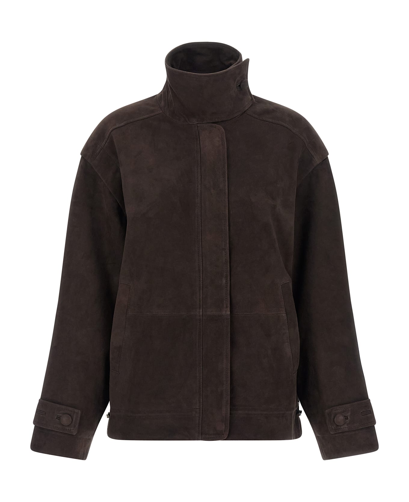 Rotate by Birger Christensen 'oversize Leather' Jacket - Brown