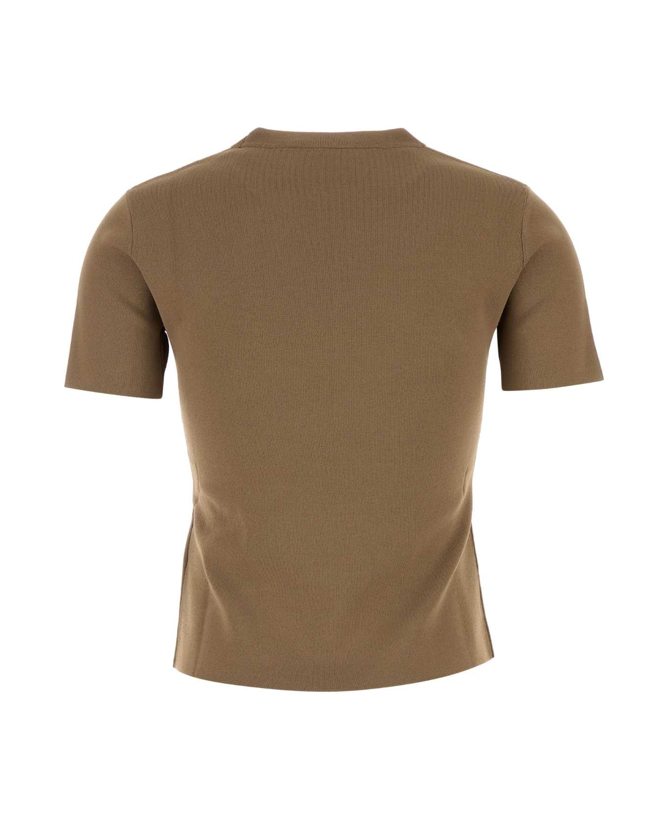 Max Mara Biscuit Viscose Blend Adelio T-shirt - NOCCIOLA