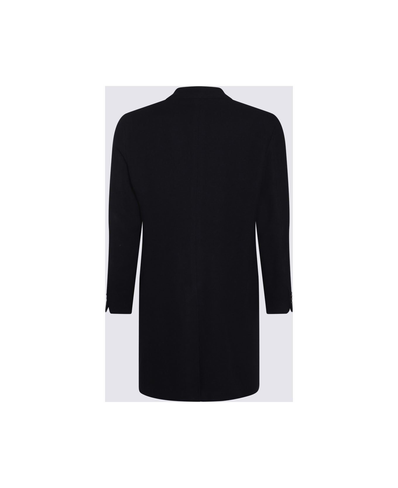 Canali Black Wool Coat