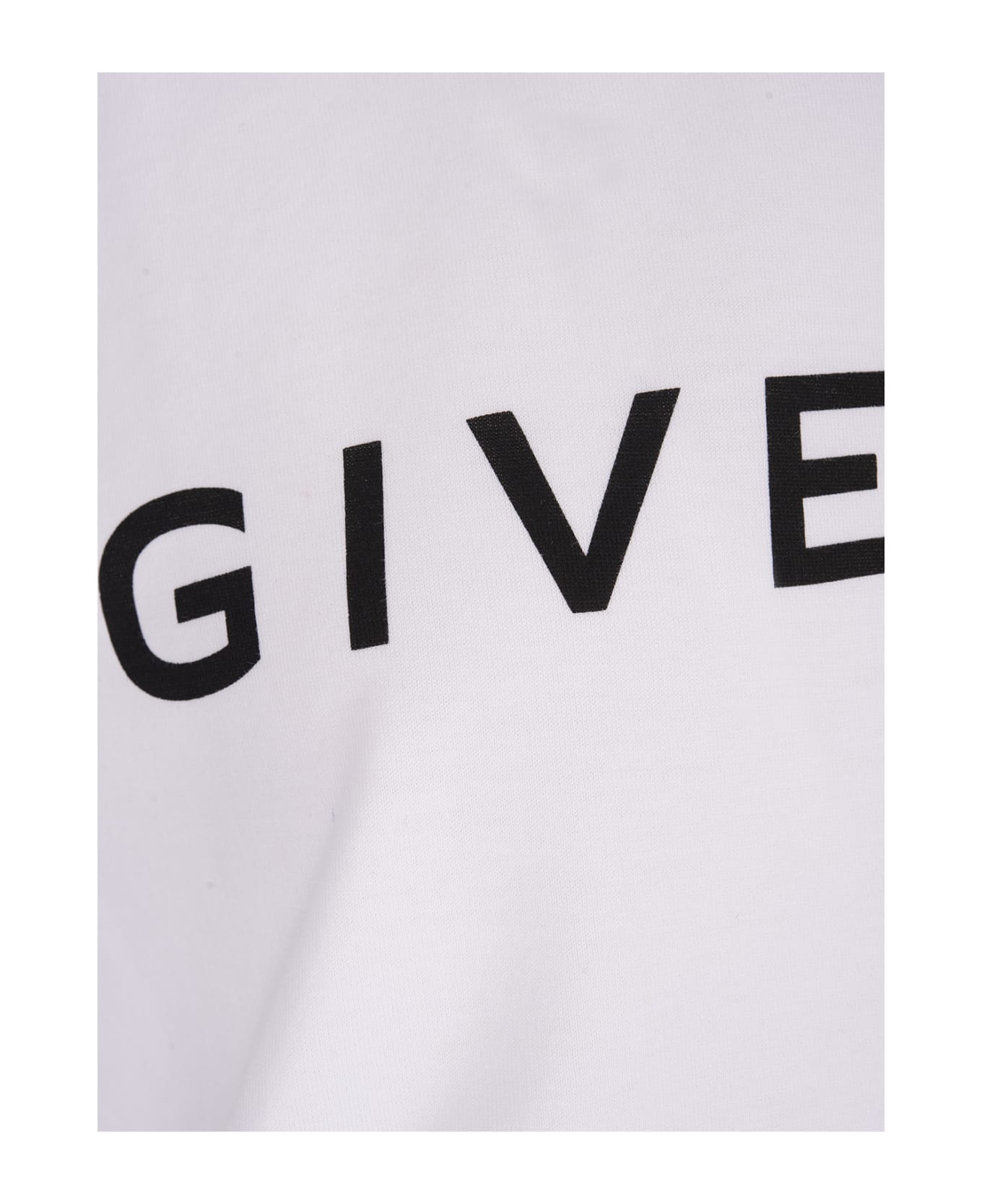 Givenchy White Givenchy Crop T-shirt - White Tシャツ