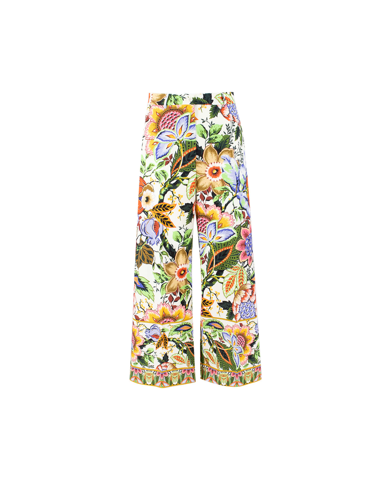 Etro Floral Culotte Pants - PRINT ON WHITE BASE