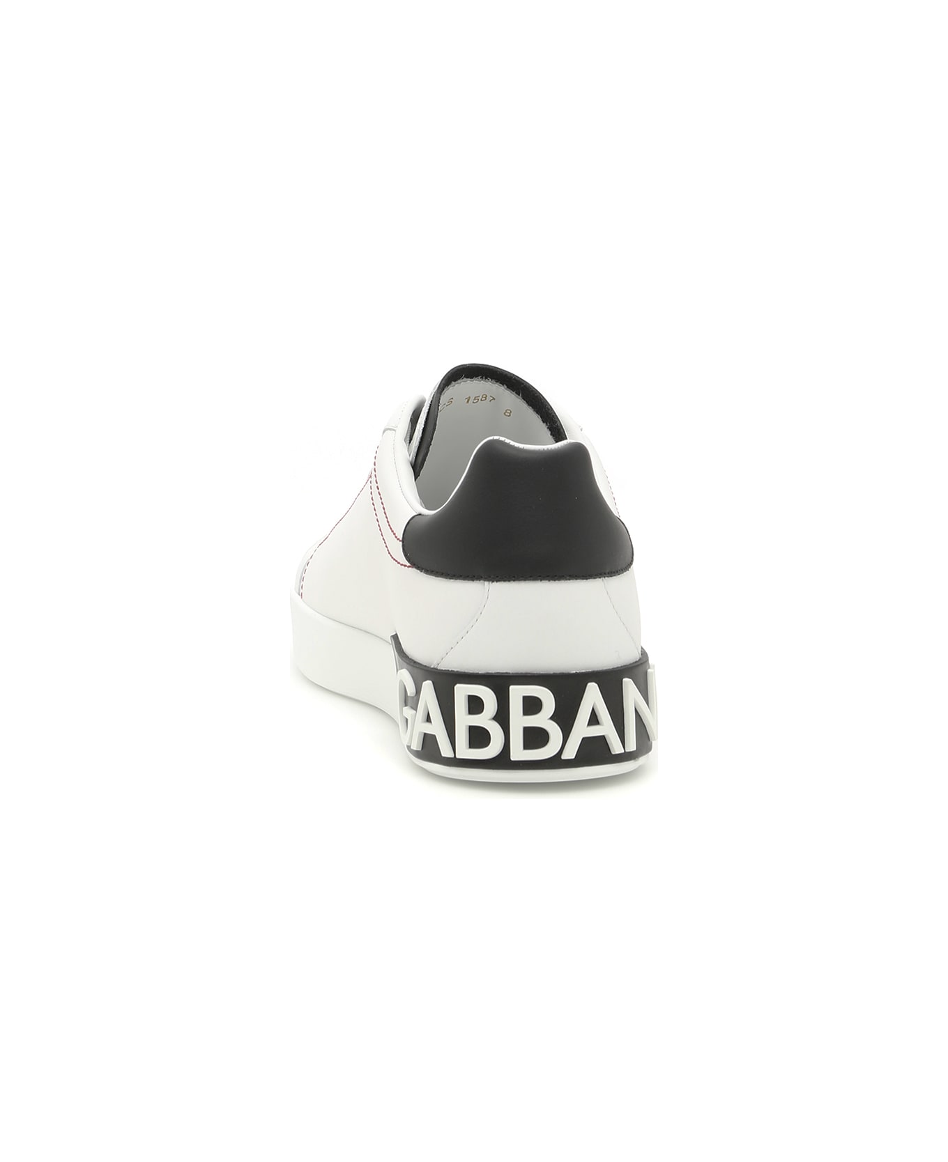 Dolce & Gabbana Portofino Nappa Leather Sneakers - BIANCO NERO