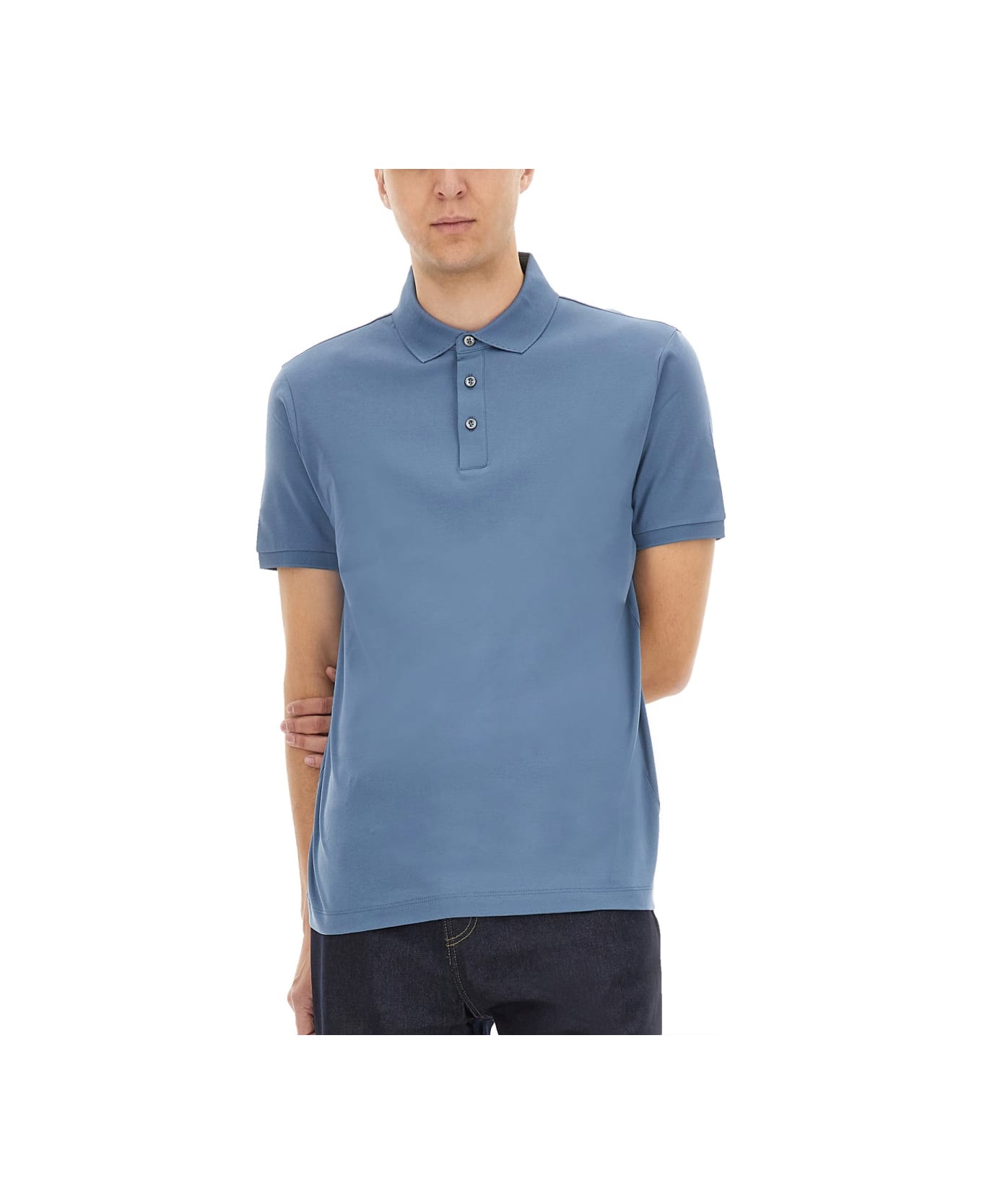 Hugo Boss Cotton Polo - BLUE