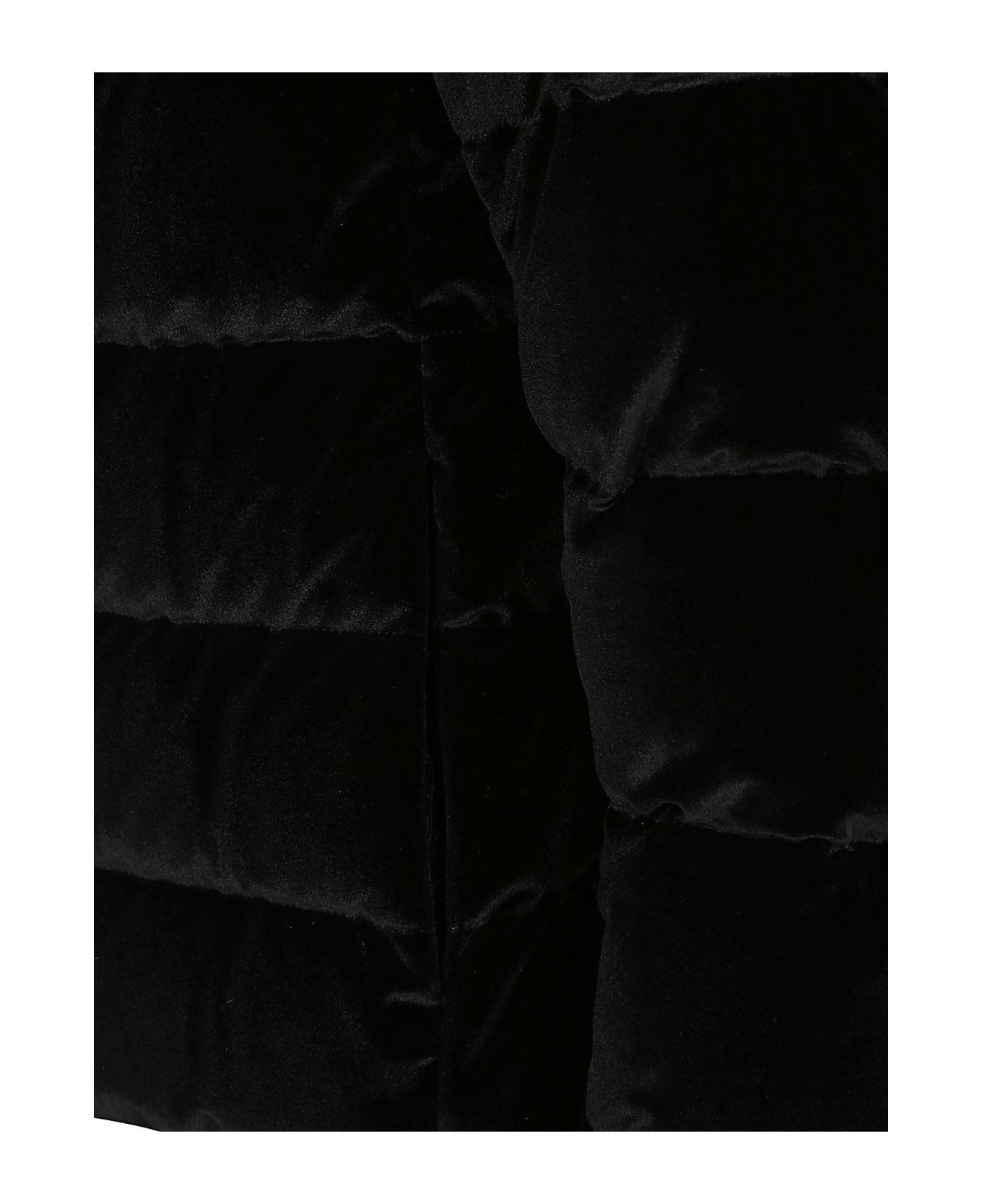 Herno Down Jacket In Black Velvet - Nero