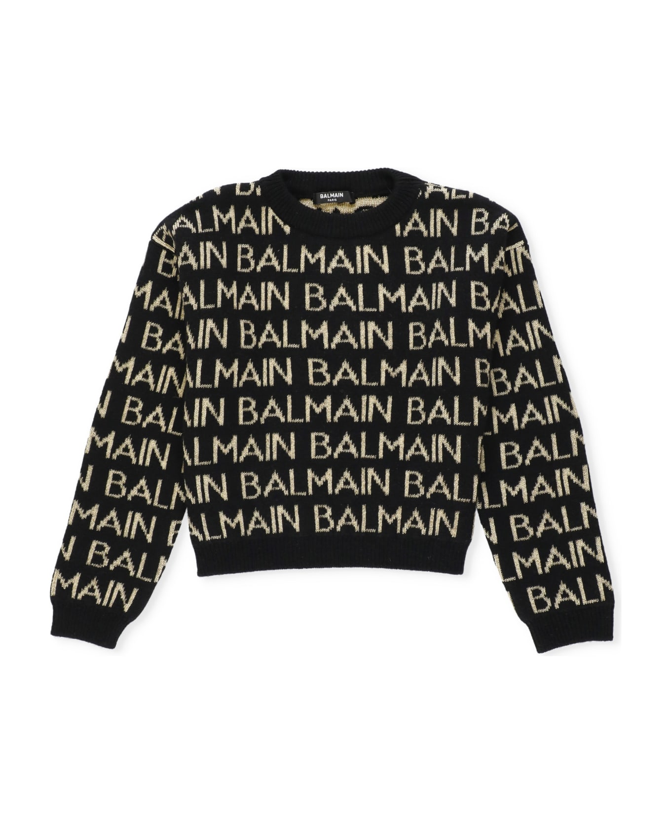 Balmain Sweater With Embroideries - Black ニットウェア＆スウェットシャツ