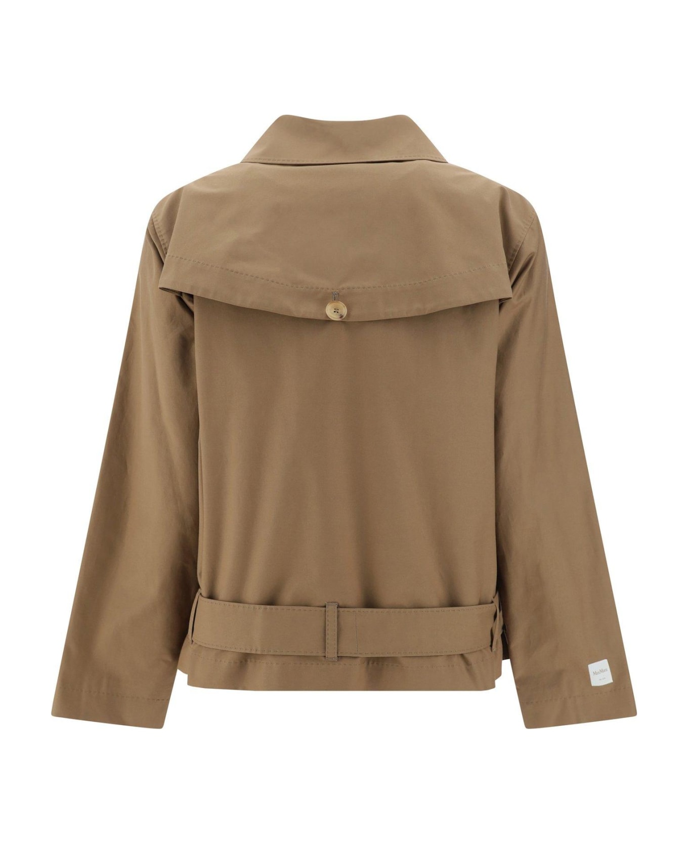 Max Mara The Cube Sportmax Buttoned Belted Trench Coat - BROWN