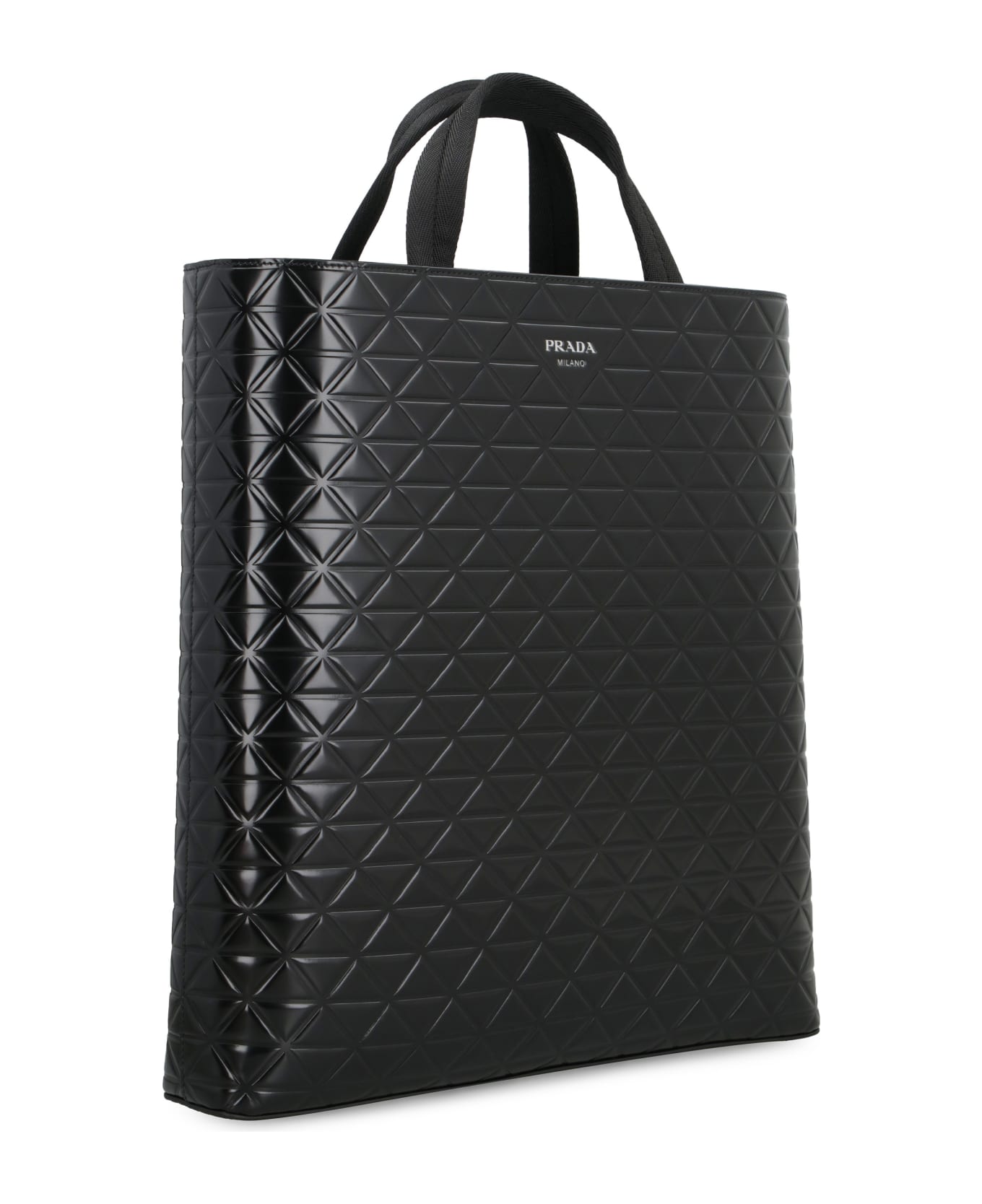 Prada Smooth Leather Tote Bag - NERO