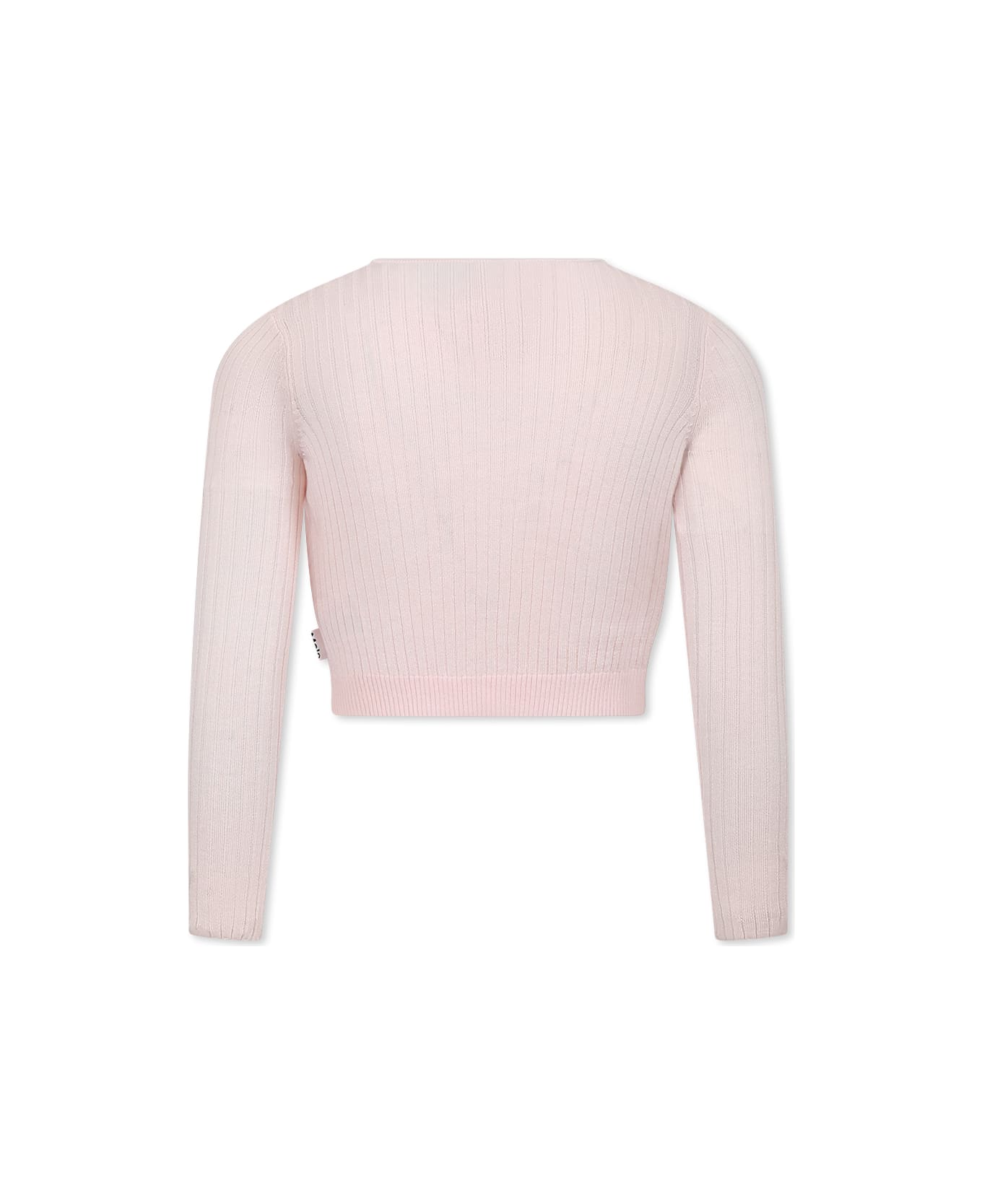 Molo Pink Cardigan For Girl - Pink