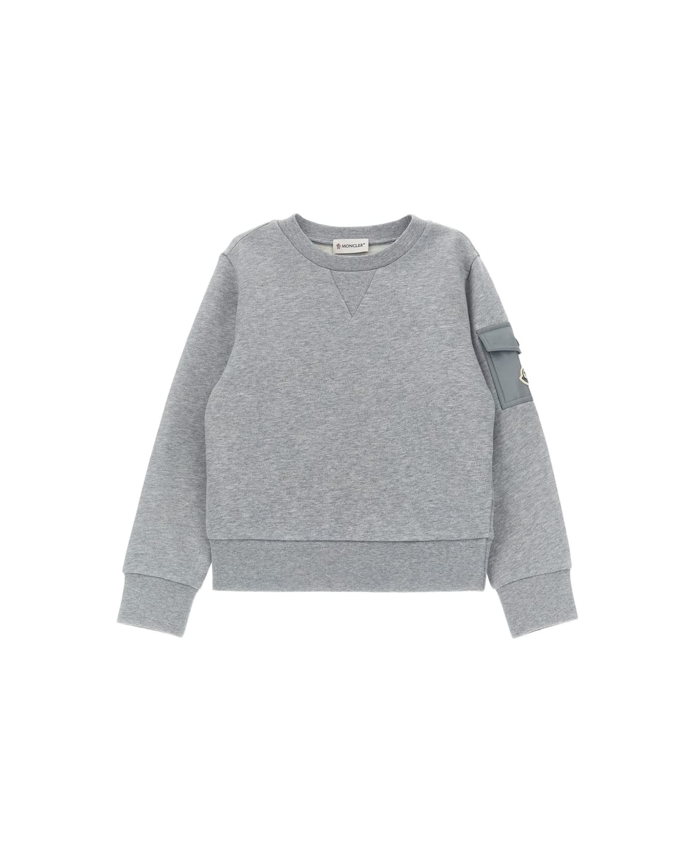 Moncler Enfant Gray Crewneck Sweatshirt - Grey