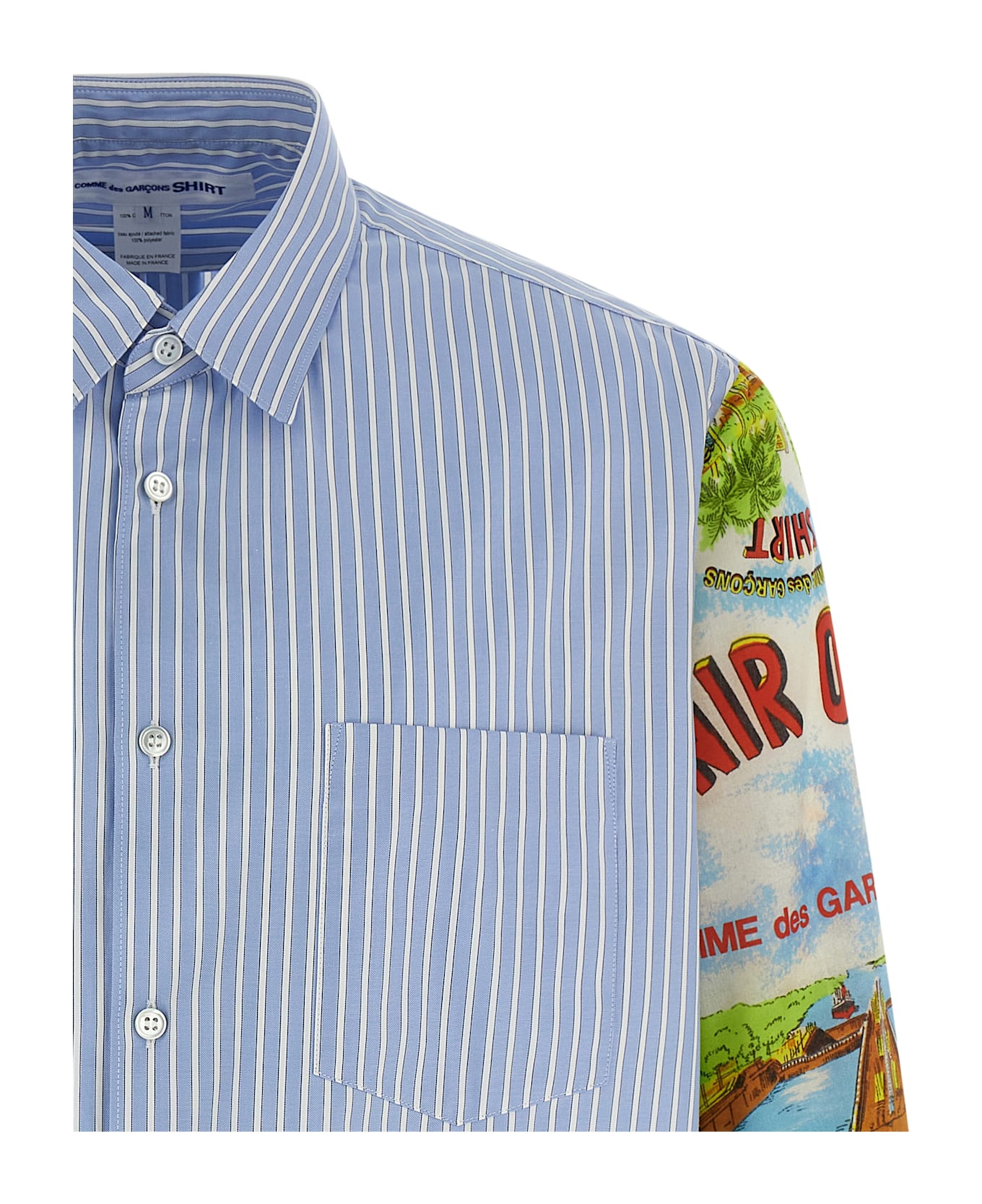 Comme des Garçons Shirt Patterned Sleeve Shirt - Multicolor