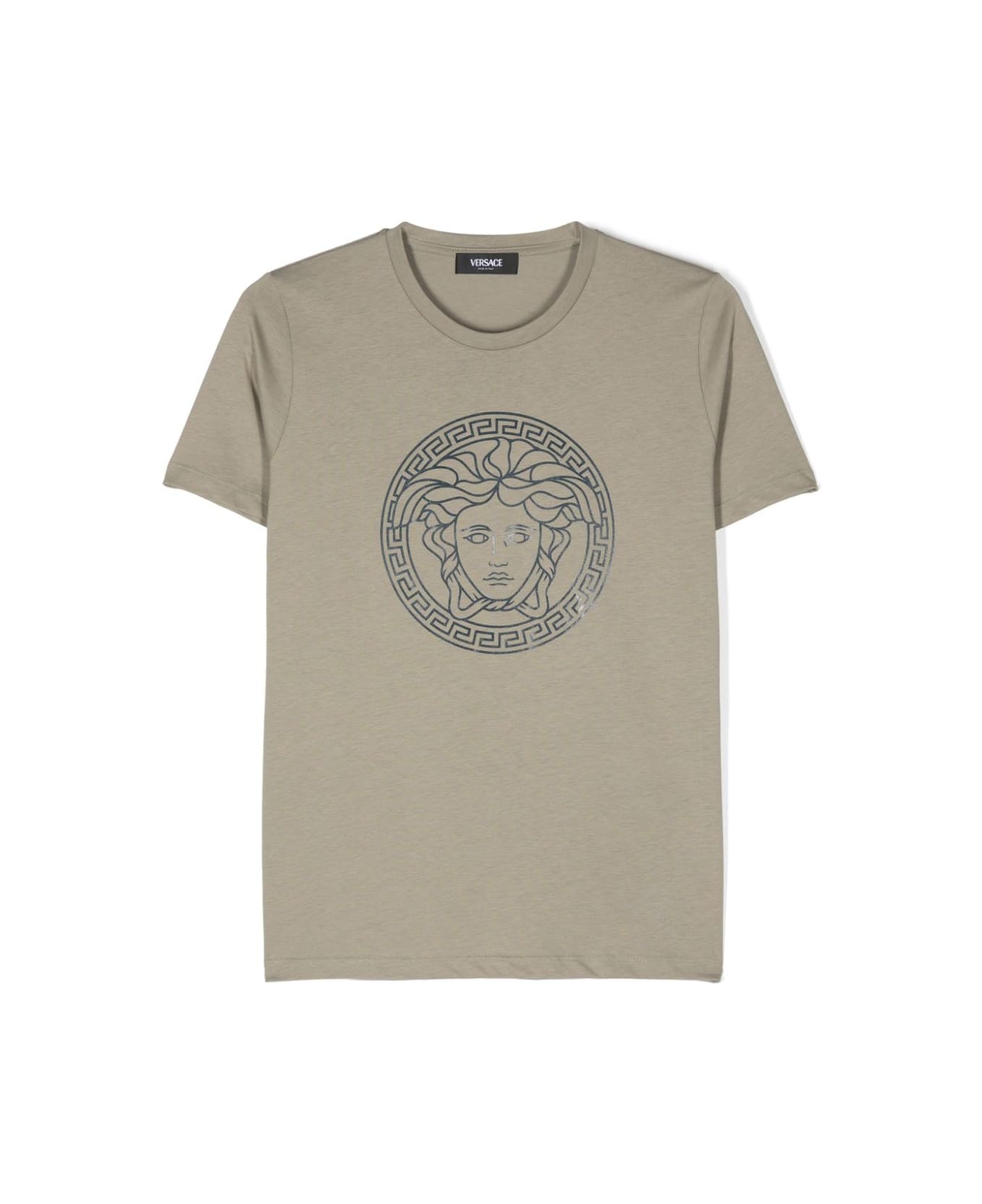 Versace Khaki Green T-shirt Unisex - Beige