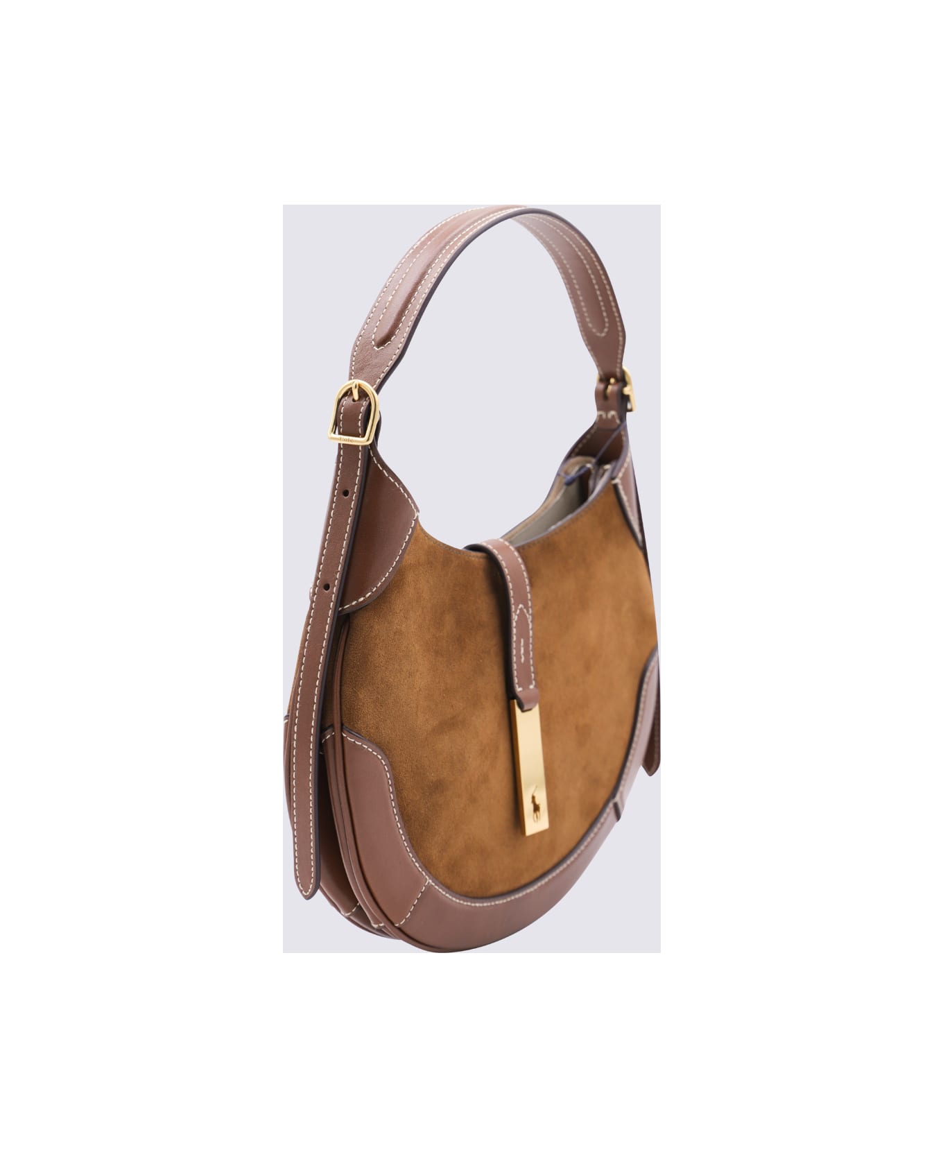 Polo Ralph Lauren Brown Leather Shoulder Bag - CINNNAMON/CUOIO