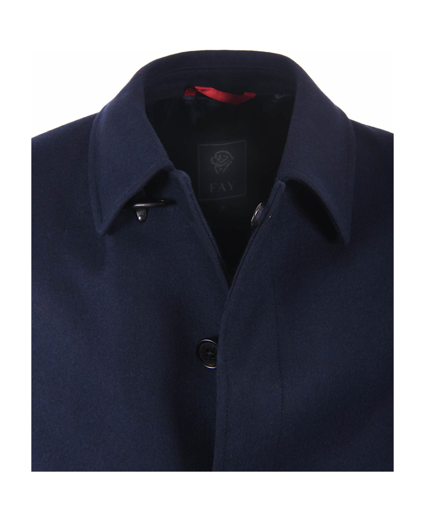 Fay Loden Coat With Hook - Dark Blue