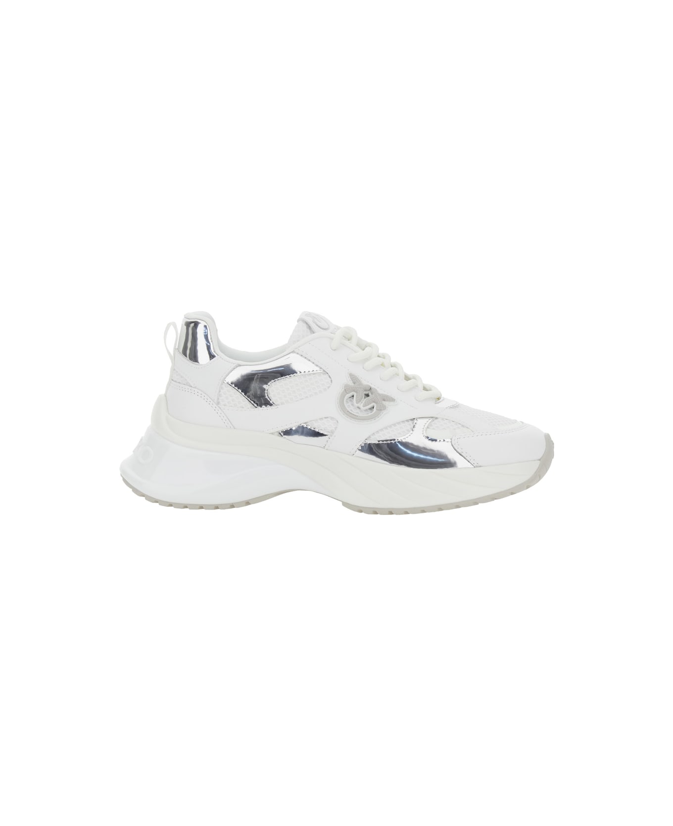 Pinko Ariel 15 - Sneaker Spreading/mesh/mirror White/silver - White