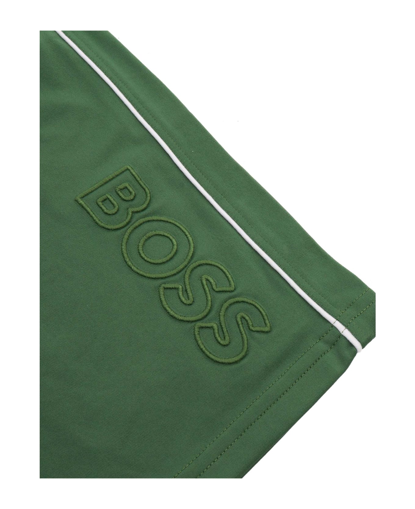 Hugo Boss Green Shorts With Logo - GREEN