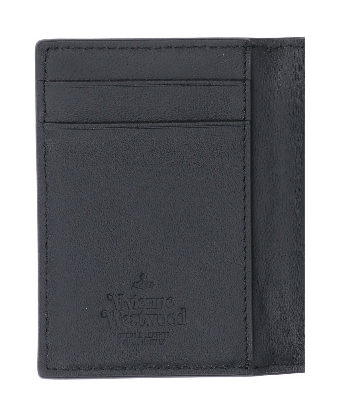 Vivienne Westwood Bifold "orb" Wallet - Black  