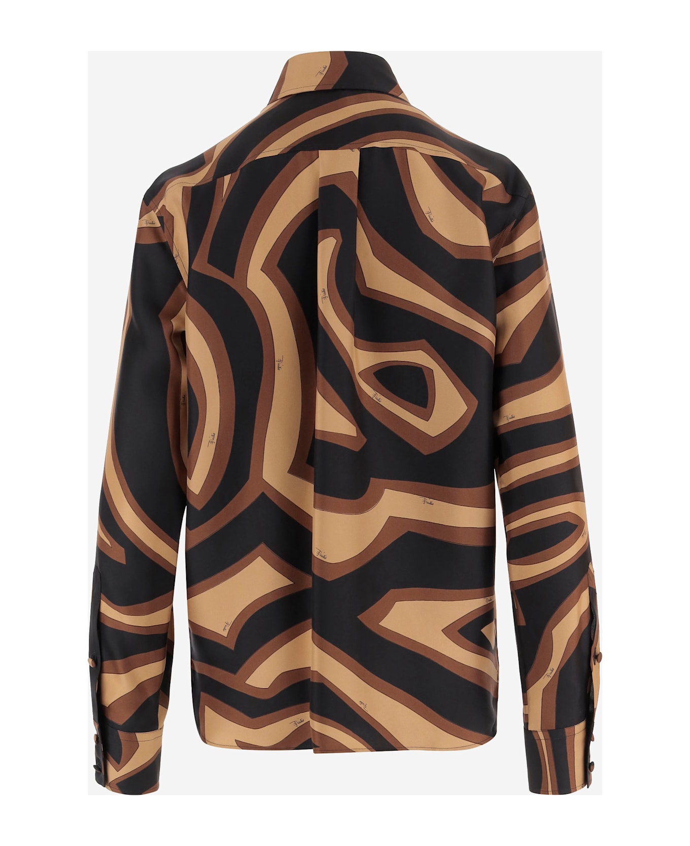Pucci Silk Shirt With Labyrinth Print - Red