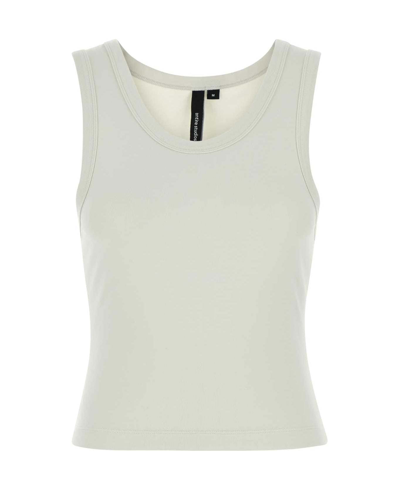 Entire Studios Chalk Stretch Cotton Tank Top - RICE