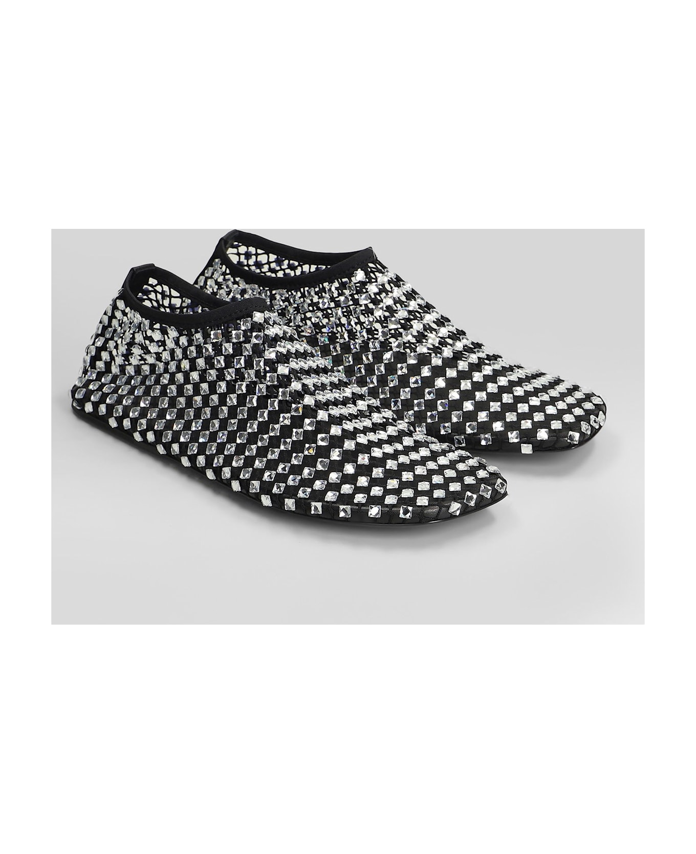 Christopher Esber Minette Bezeled Mesh Ballet Flats In Black Nylon - black