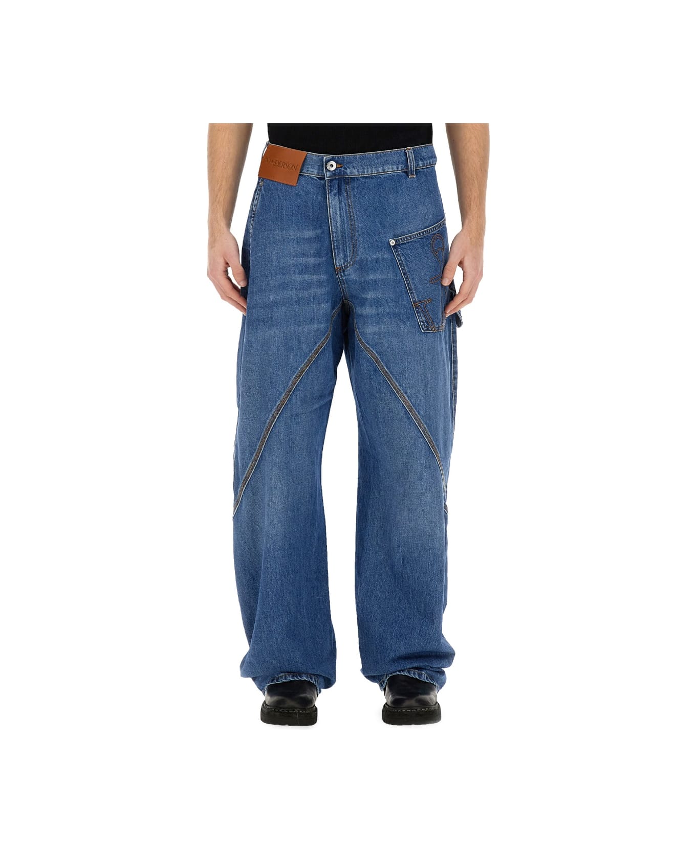 J.W. Anderson Twisted Workwear Denim Jeans - BLUE