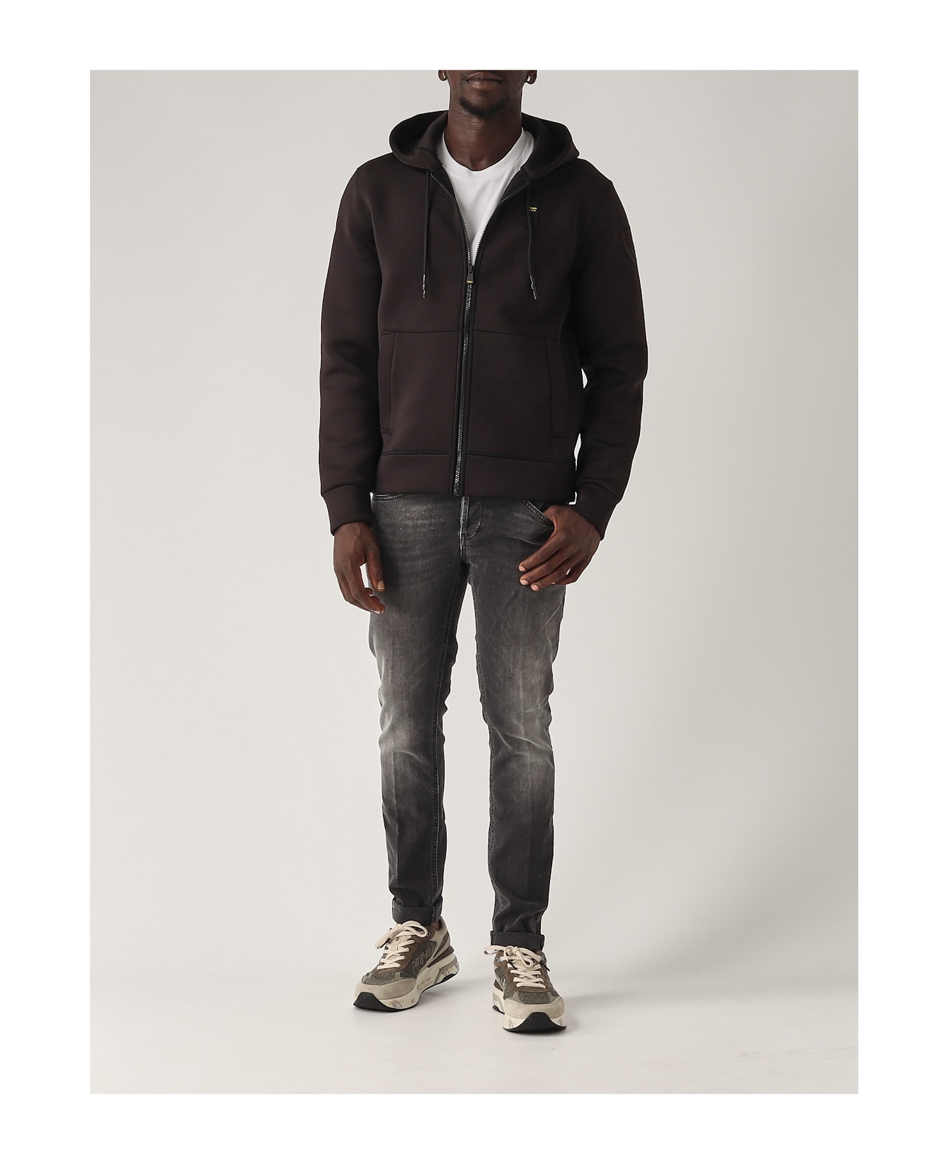 Blauer Mutino Full-zip Uomo Colby Jacket - NERO