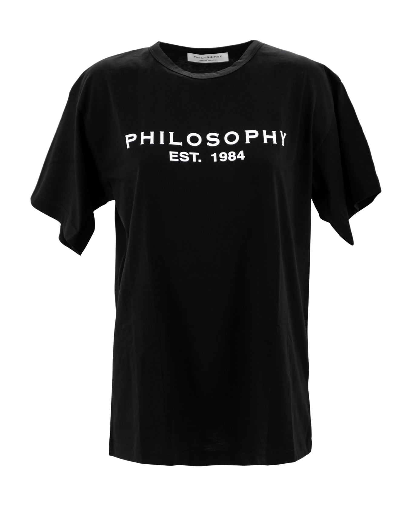 Philosophy di Lorenzo Serafini Graphic-print Cotton T-shirt Philosophy di Lorenzo Serafini - BLACK Tシャツ