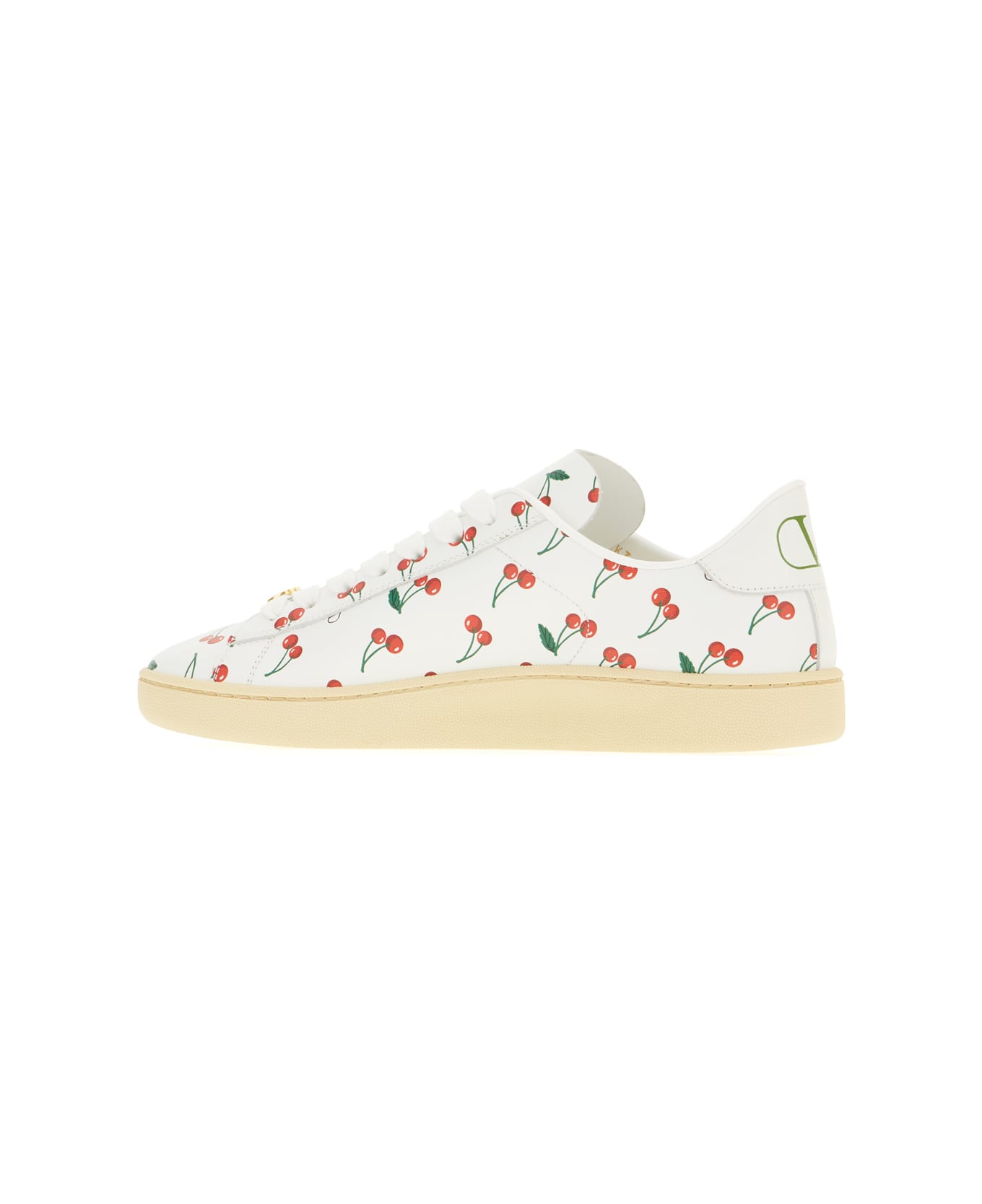 Valentino Garavani Printed Leather Sneakers - BIANCO ROSSO VERDE