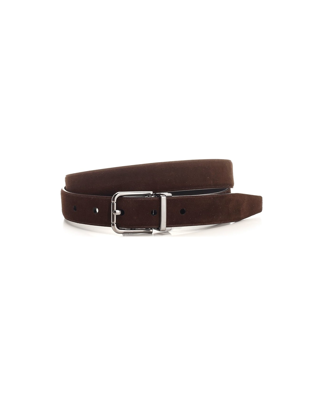 Dolce & Gabbana Suede Belt - BROWN