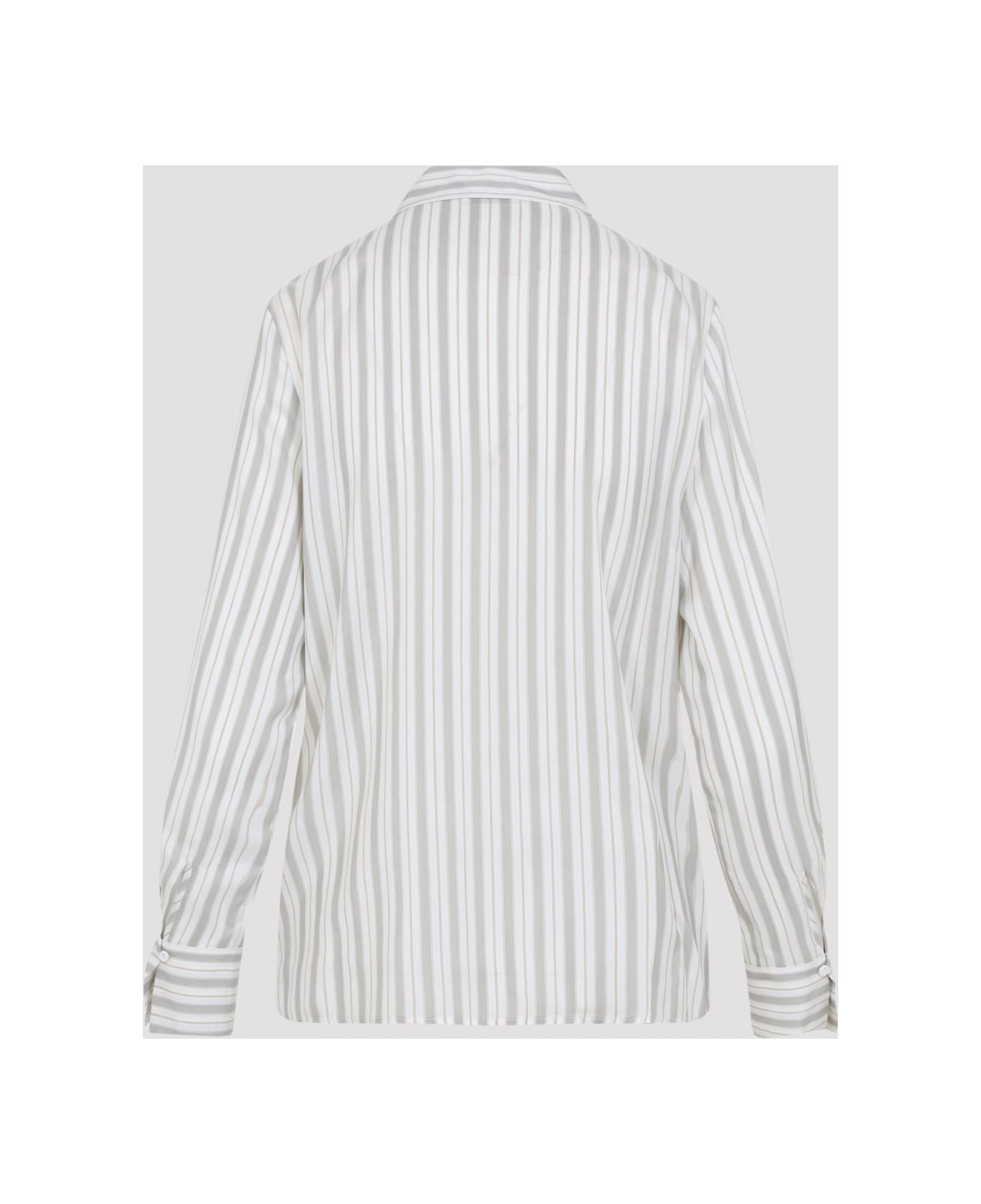 Peserico Striped Shirt - Bianco Opale