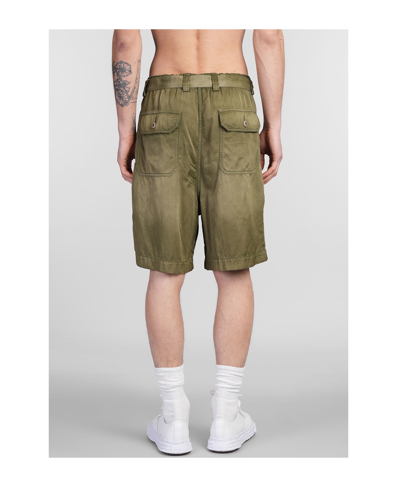 Mihara Yasuhiro Shorts In Khaki Rayon - khaki