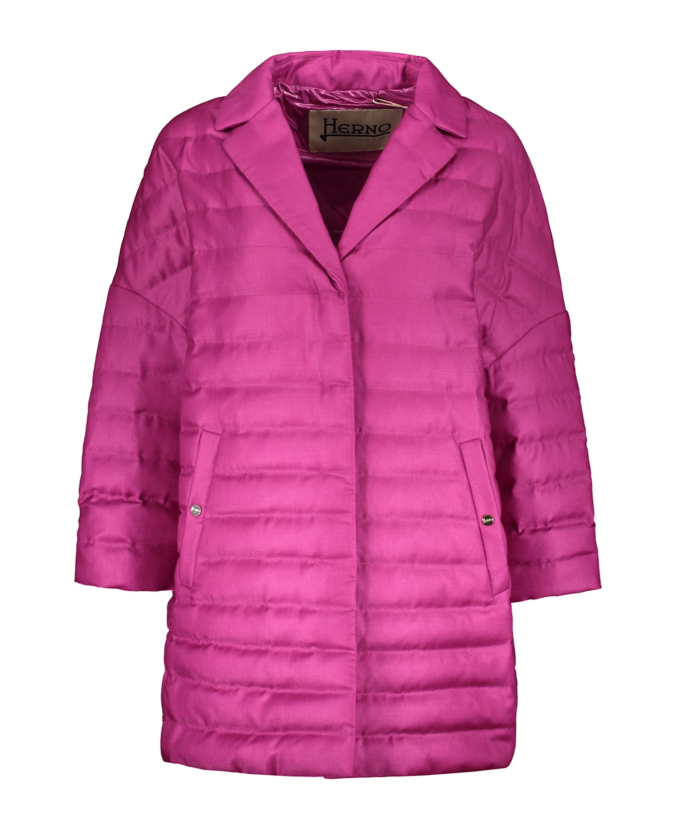 Herno Snap Button Fastening Down Jacket - Fuchsia