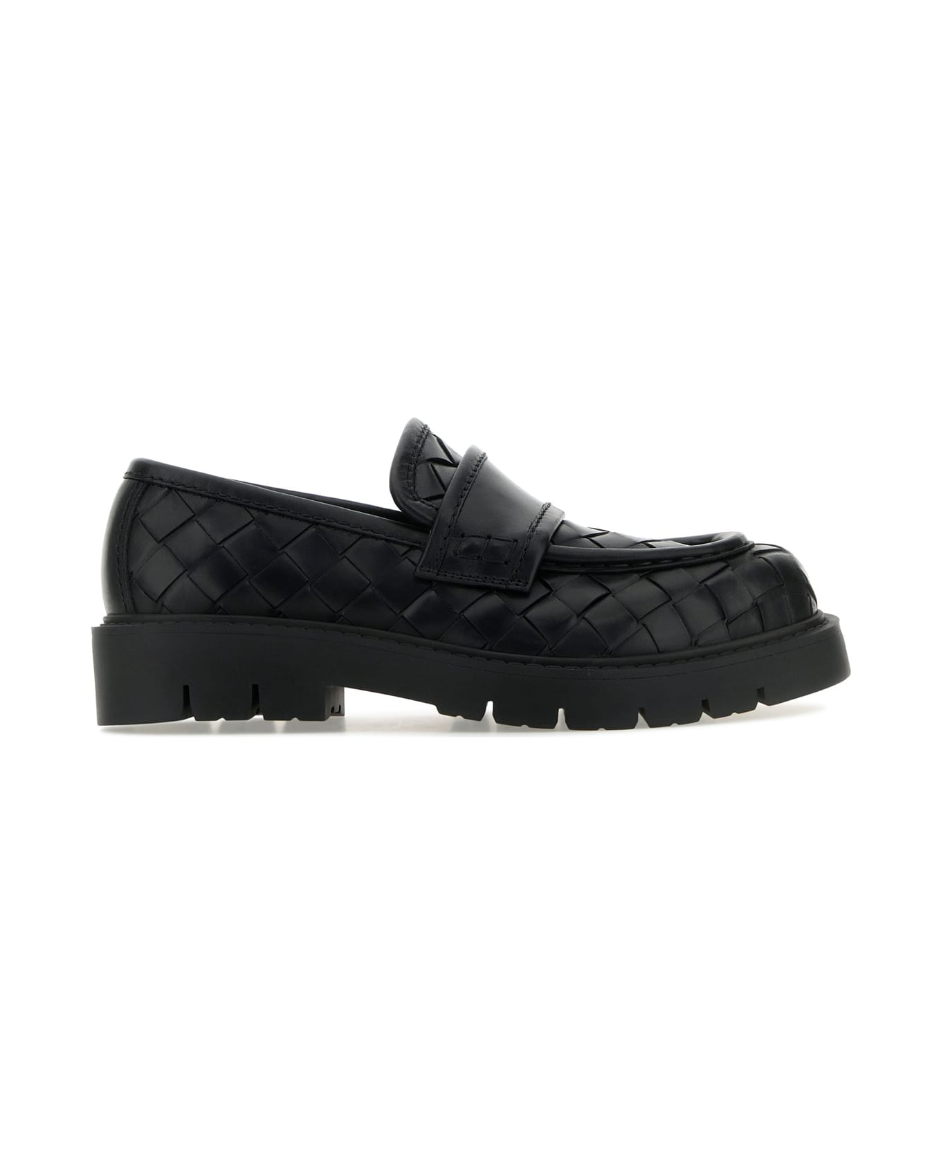 Bottega Veneta Mocassin Intreccio - Black