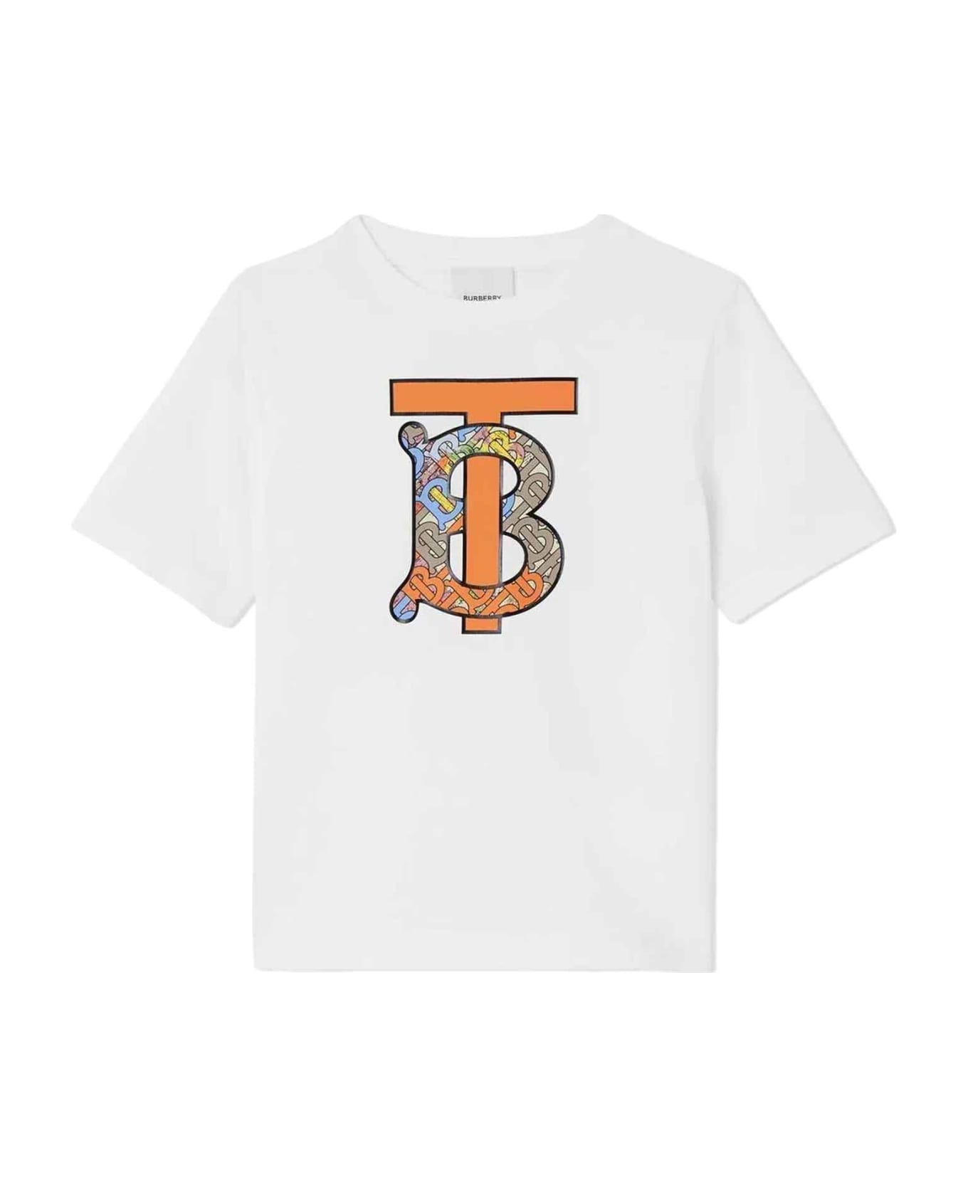 Burberry White T-shirt Girl - Bianco Tシャツ＆ポロシャツ