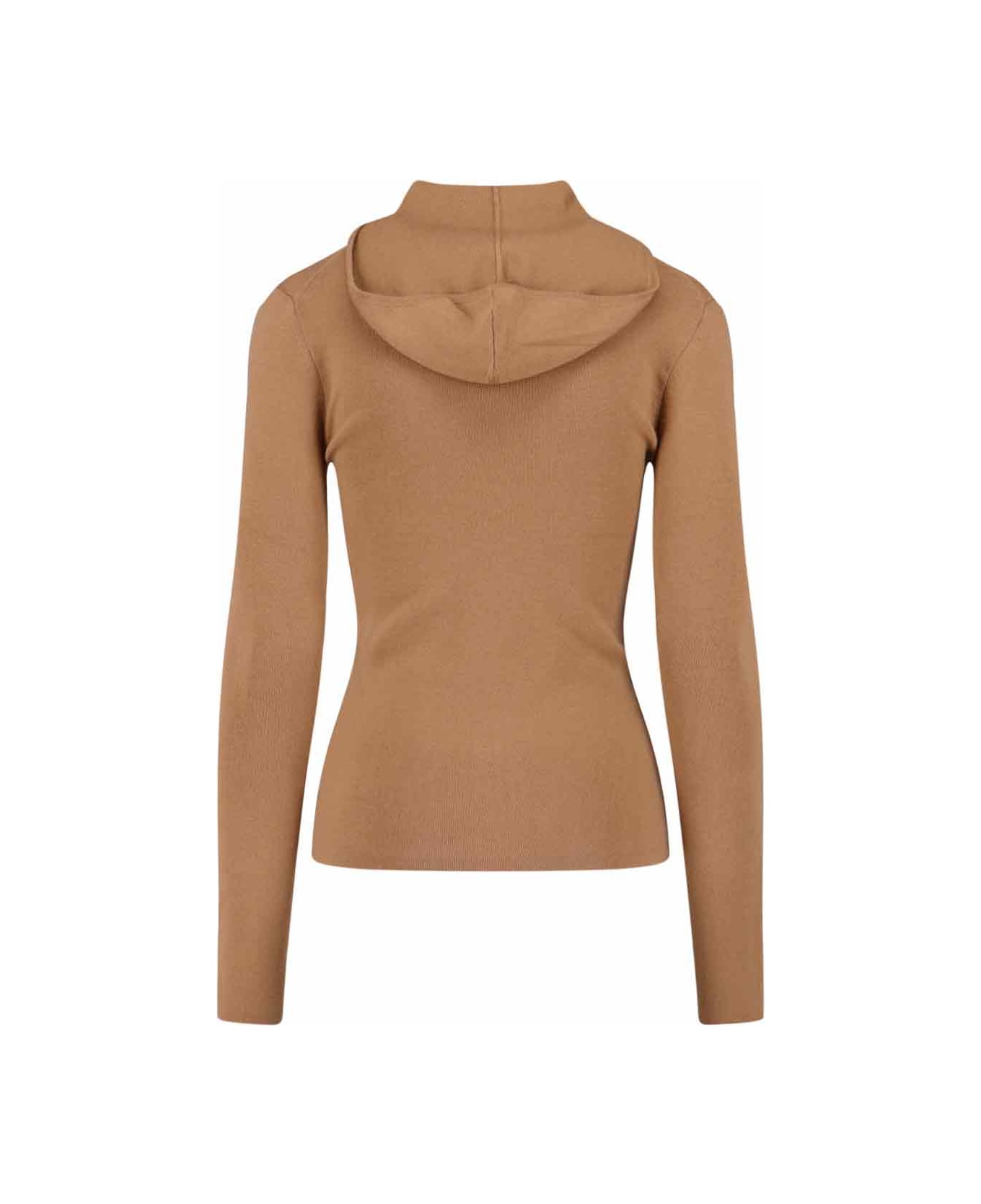 Victoria Beckham Logo Zip Sweatshirt - Brown