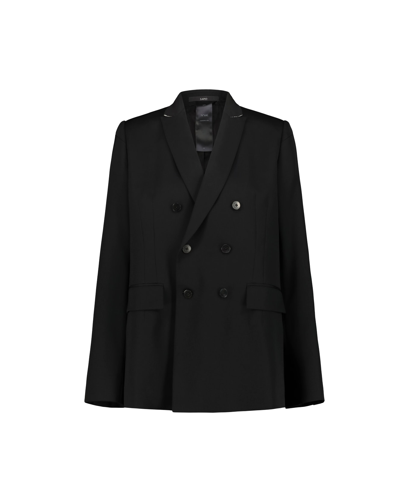 Sapio Double-breasted Blazer N44l - Black