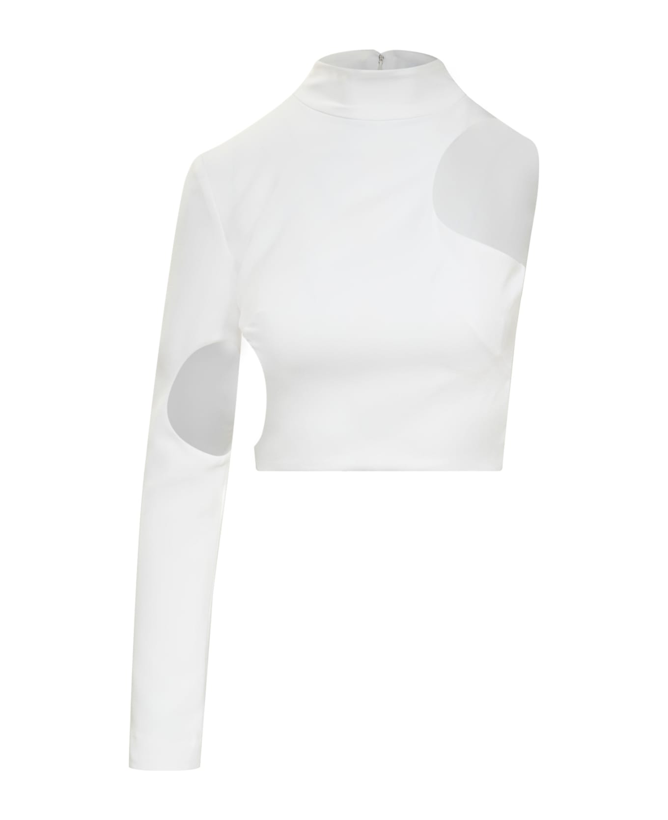 Monot Circle Cut-out Top - WHITE トップス