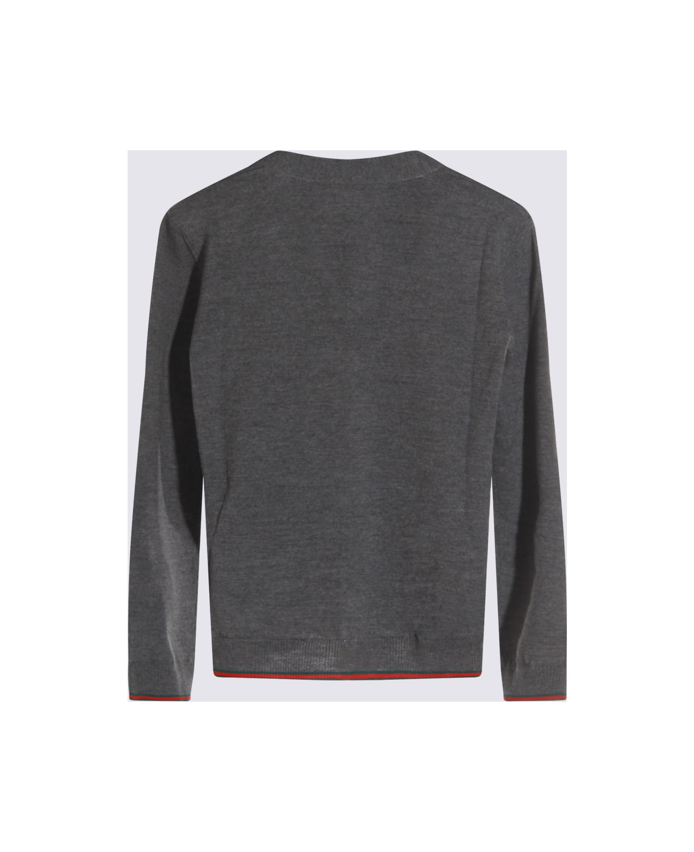 Gucci Grey Wool Knitwear - GREY/GREEN/RED