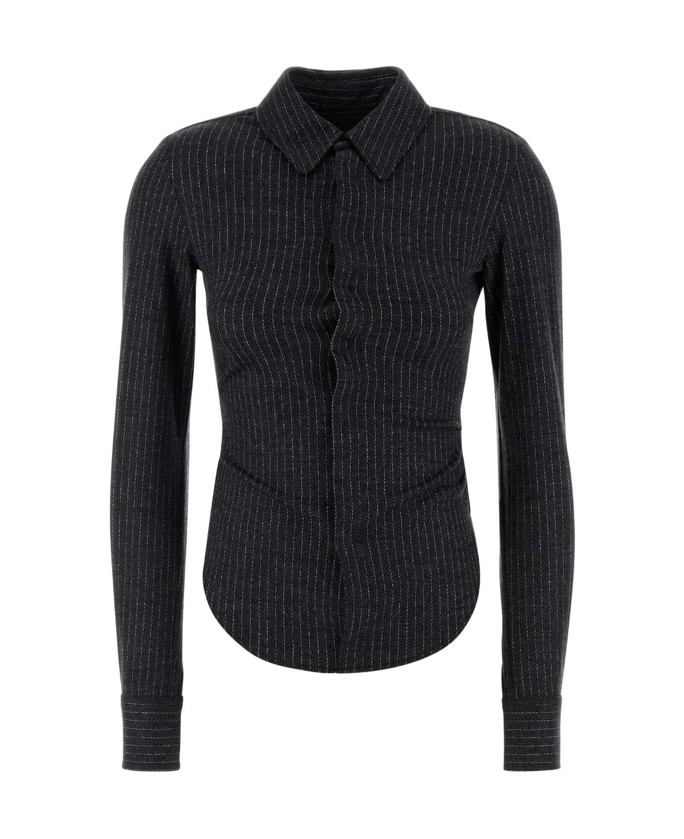 Isabel Marant Embroidered Wool Blend Shirt - ANTHRACITE シャツ