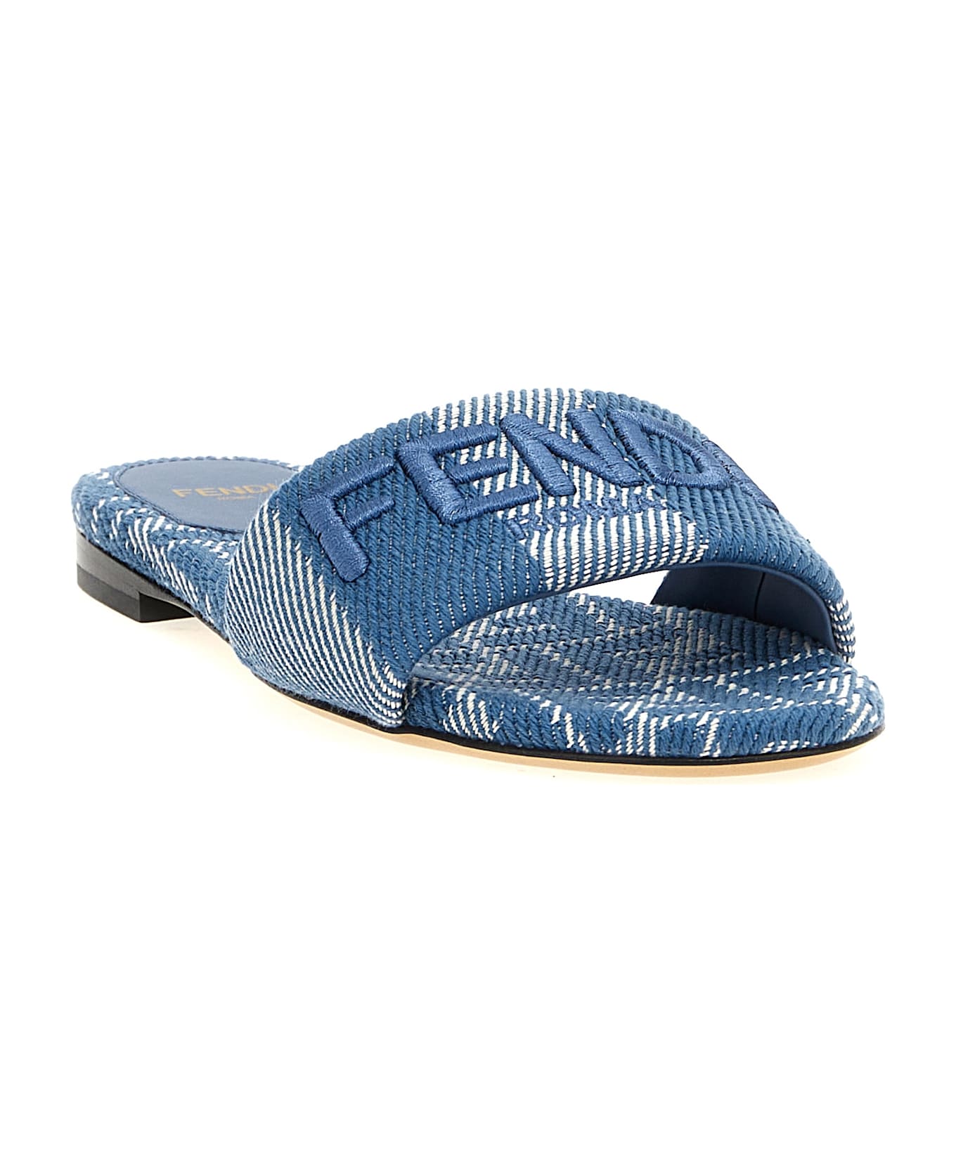 Fendi 'fendi Sunshine' Slides - Light Blue