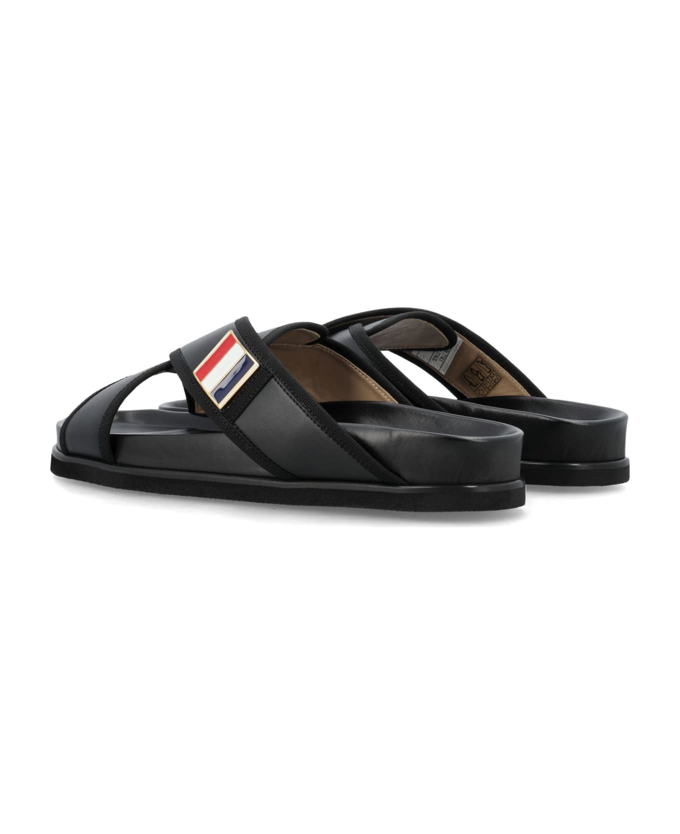 Thom Browne Criss Cross Loafer Sandal - Black
